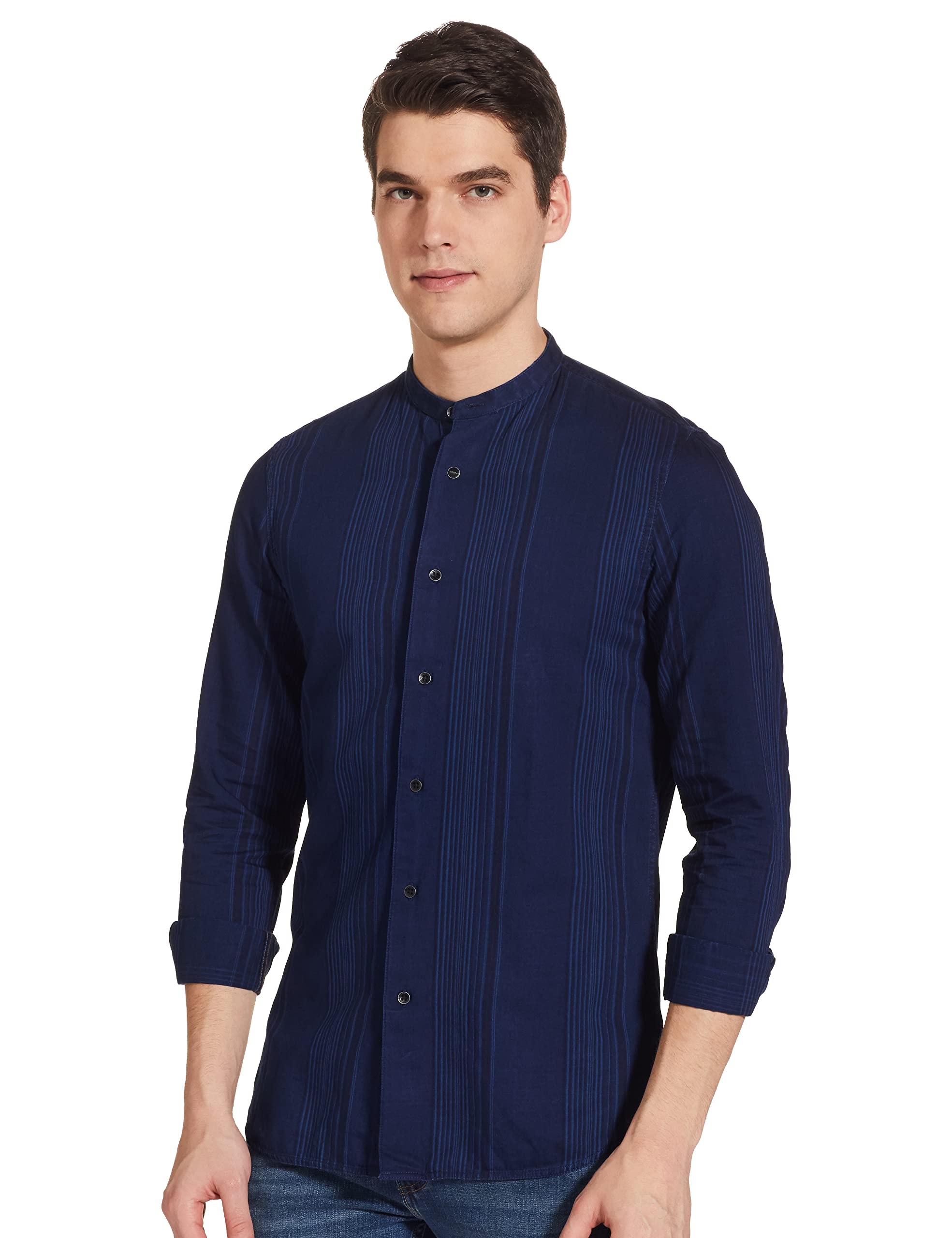 blackberrys Men's Skinny Shirt (US-in-ST-Alpha # Indigo M)
