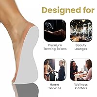 Vista 5 de 60 pares (120 pies) desechables de almohadillas para aerógrafo sin sol, patrón de hoja de palma de diseño de moda