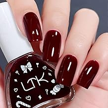 Burgundy Nail Polish, Wine Red Quick Drying Nail Varnish, High Glossy Cherry Red Nail Paint Gel, Air Dry Long Lasting for Women Christmas DIY Nail Art Manicure at Home - No Need Cure (Cherry Red)