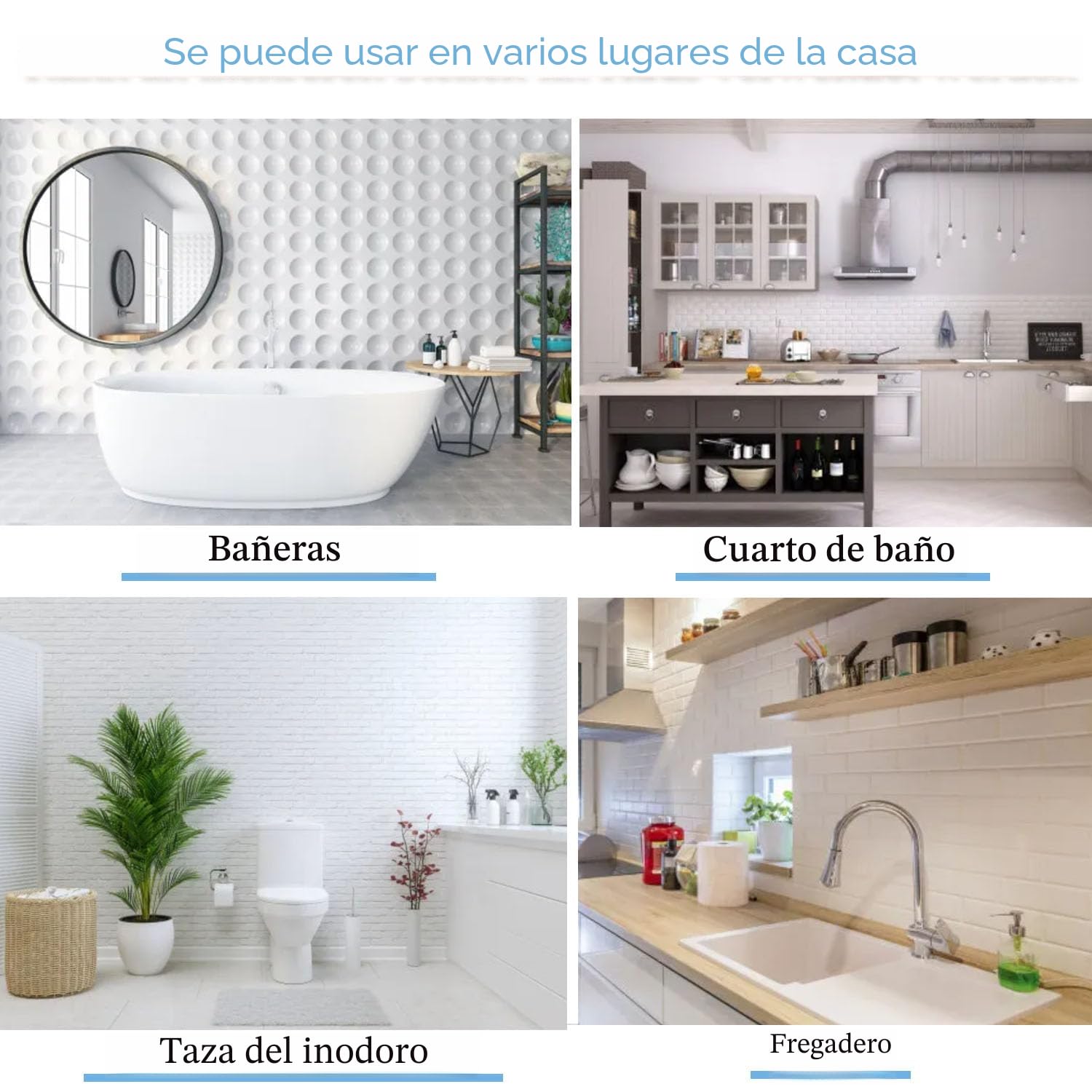 Rodapiés Autoadhesivo Flexible, 6M 50 x 20mm Perfil PVC, Rodapie de Acabado Rodapiés Flexible Cinta Autoadhesiva para Cocina y Baño Blanco
