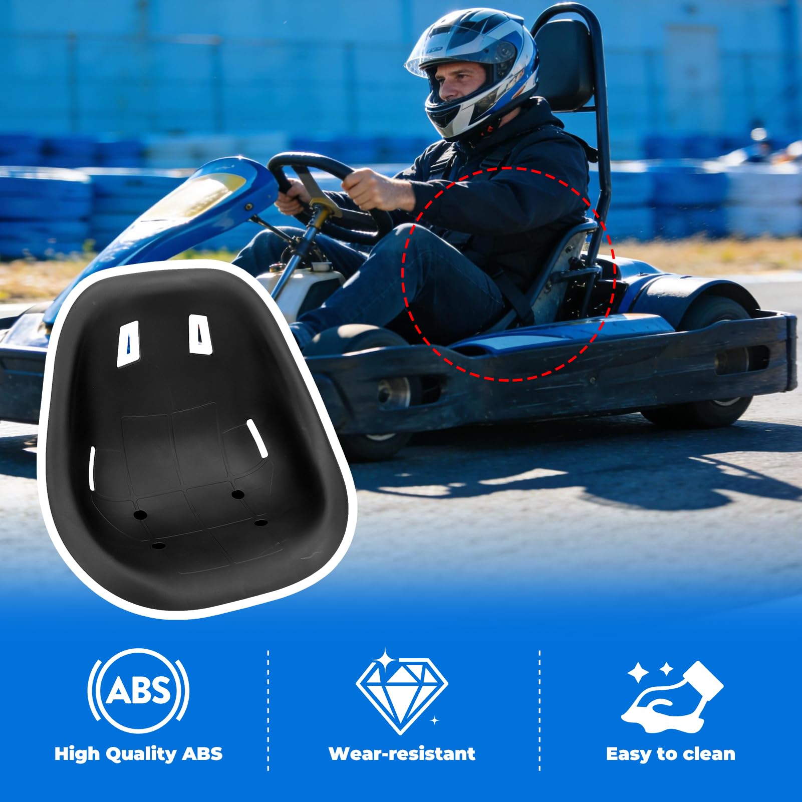 Sedile Go Kart Per Go Karts Drift Cars Balance Car Seggiolino Auto di Grandi Dimensioni Schienale Sella Sprint Kit Sedile Comodo Design Ergonomico