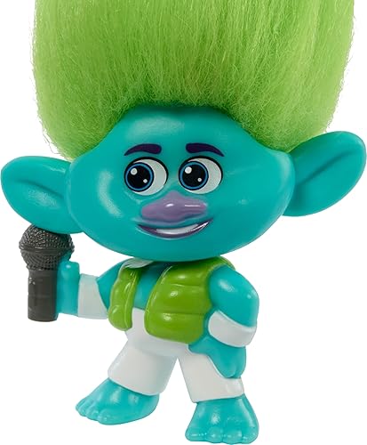Miniatura 4 de Mattel DreamWorks Trolls Band Together BroZone On Tour Set con 5 muñecas pequeñas y soporte de casete de cinta, juguete coleccionable inspirado en