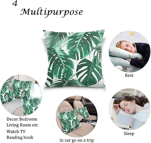 Miniatura 5 de ALAZA Fundas de almohada de terciopelo de algodón de 18 x 18 pulgadas con cremallera para almohadas decorativas