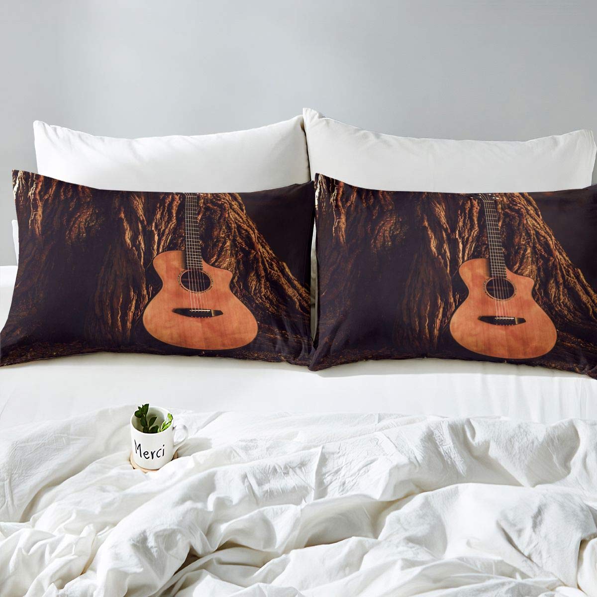 Beddengoed voor jongens, gitaar, dekbedovertrek, set