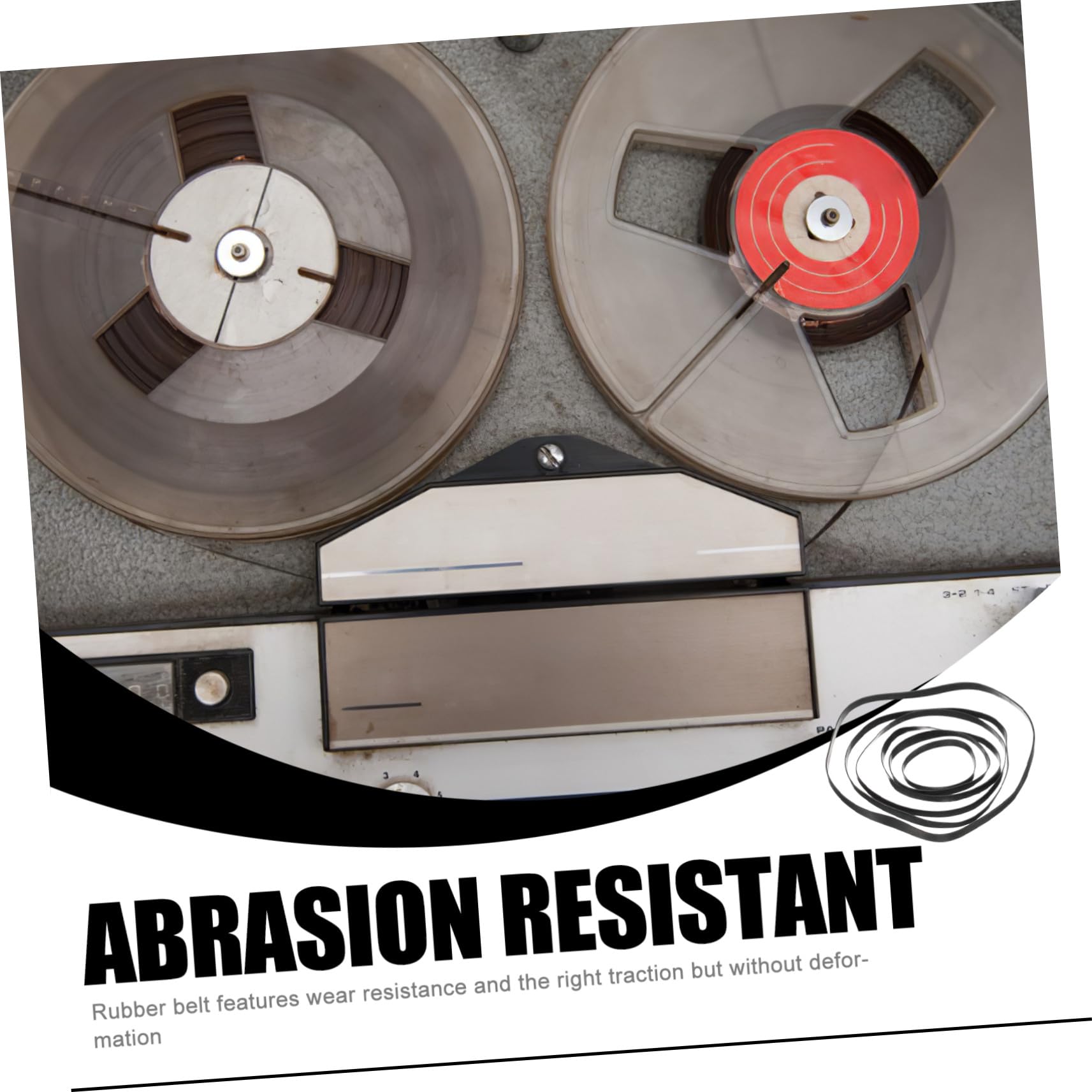 50 Correas de Goma Negras para Reparación de Grabadoras de Casetes, Correas de Casete de 4 Mm Resistentes al Desgaste para Reproductor de Cassette