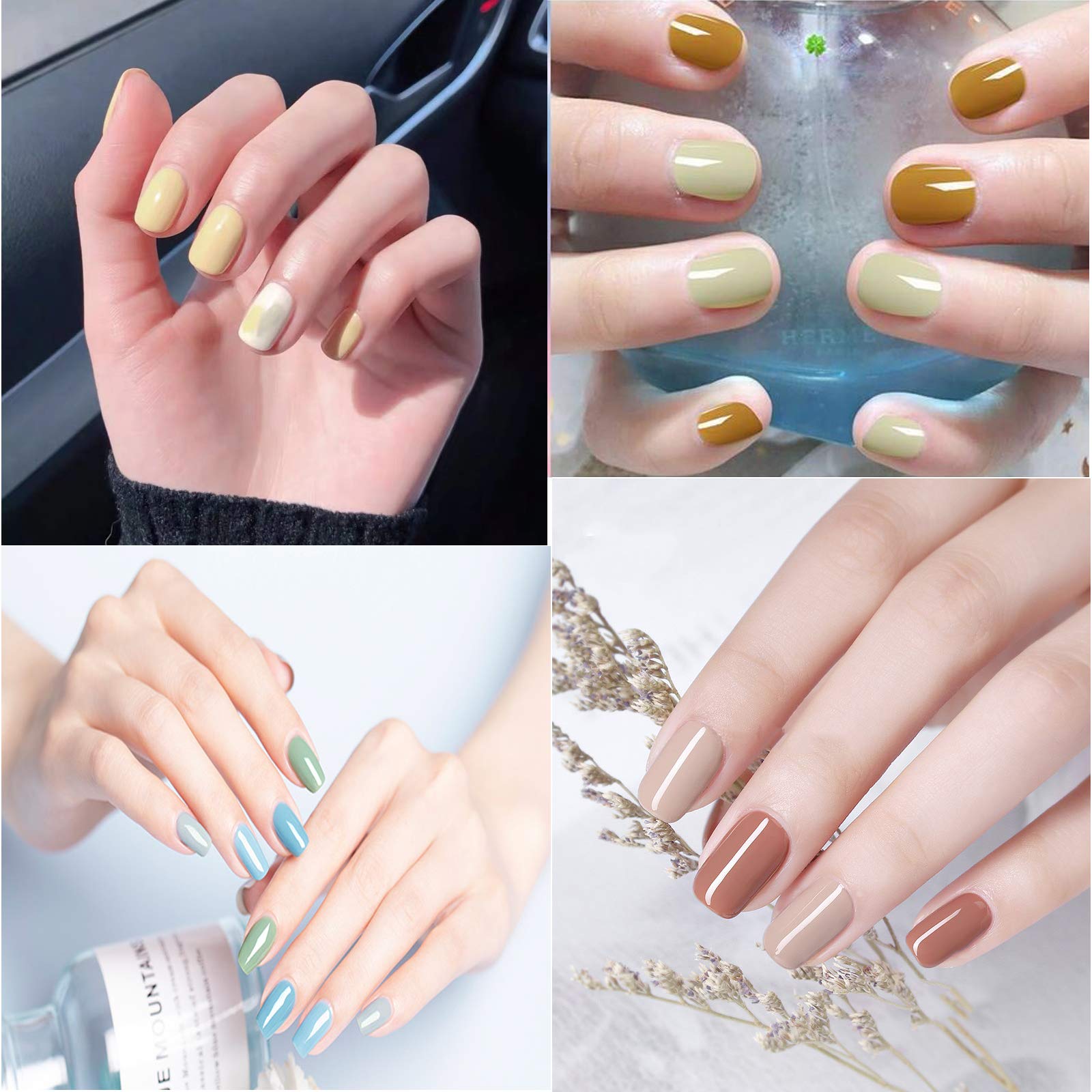 Amazon.com: Gel Nail Polish Kit- 6 Colors, Soak Off Nail Lamp Cured Gel  Polish Summer Nail Varnish Manicure, 8ml Each Bottle, Nail Art Box. :  Beauty & Personal Care