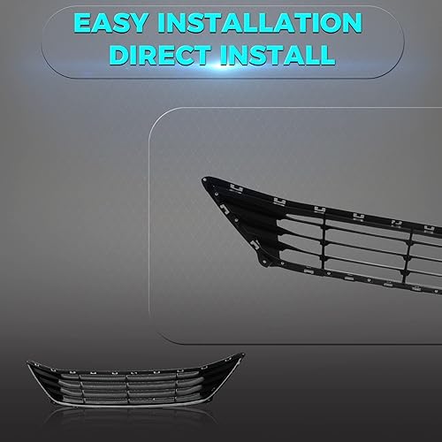 Miniatura 4 de Titanium Plus Autoparts Parachoques de plástico delantero negro parrilla inferior compatible para 2014-2016 Hyundai Elantra Limited 865603X700