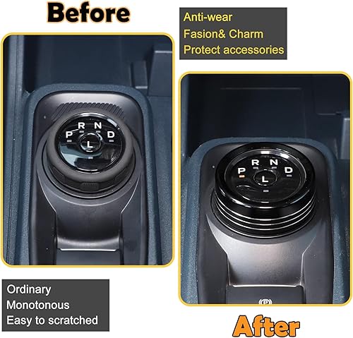 Miniatura 2 de CHEAYAR Cubierta de botón de palanca de cambios para Ford Maverick 2022, cubierta de aluminio para perilla de cambio de marchas, cubierta de perilla