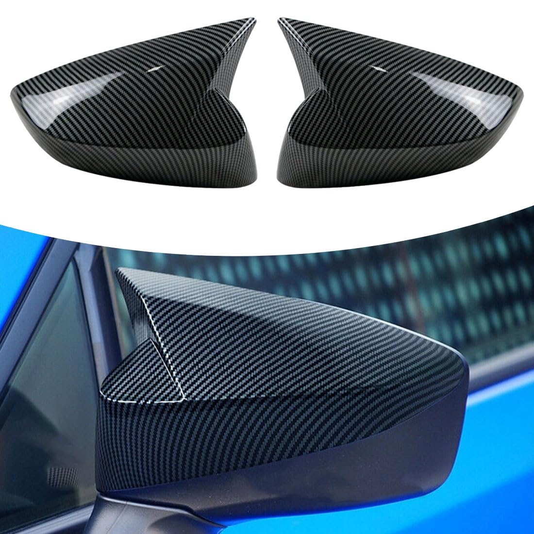 XITER Rear View Side Mirror Cover Side Mirror Cap for 2017-2020 Toyota 86/for 2013-2020 Subaru BRZ,Carbon Fiber