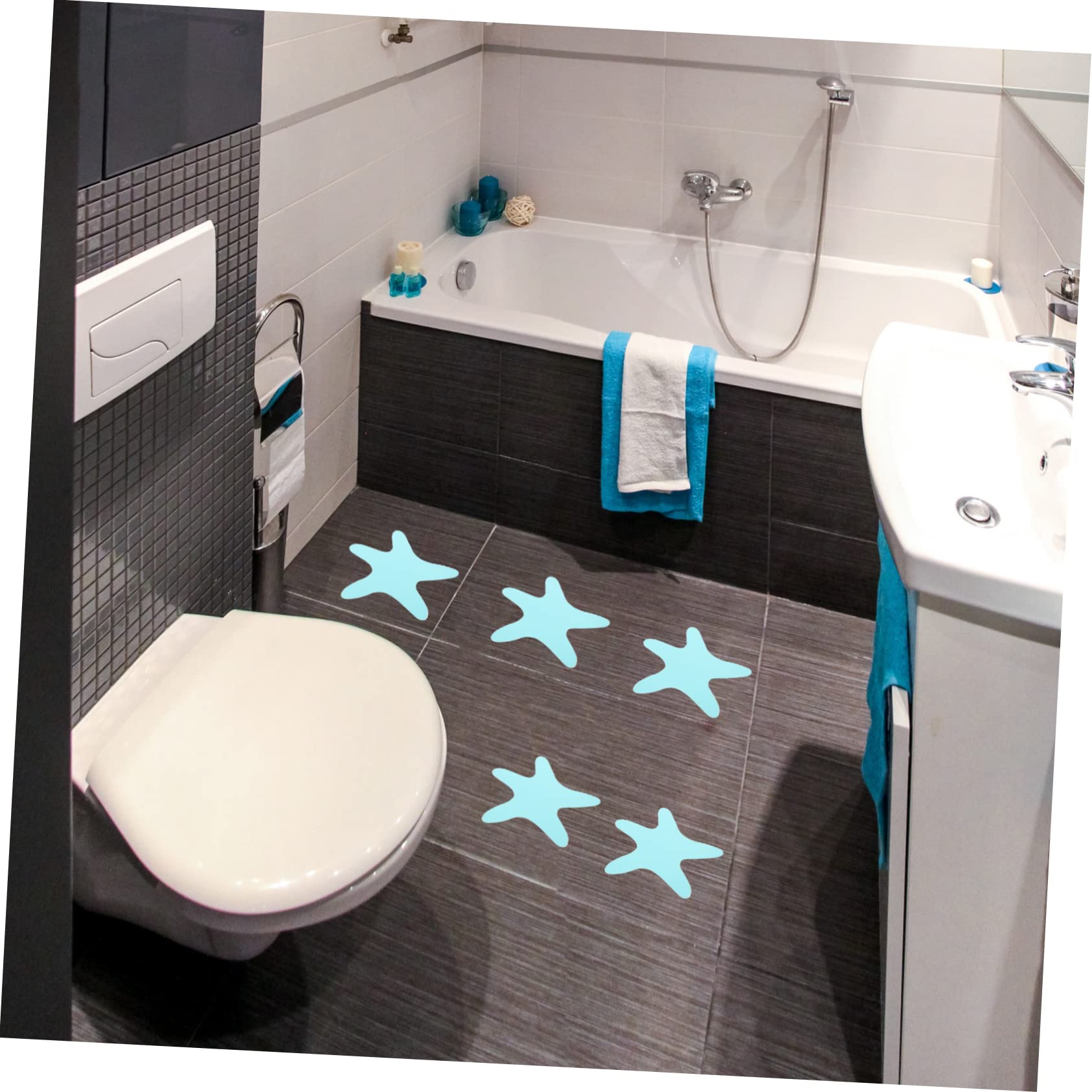 MAGICLULU 3 Juegos Estrellas de mar Pegatinas Antideslizantes baño pequeño Pegatinas Cinta Antideslizante para Caja Fuerte para niños Caja Fuerte Infantil calcomanías de baño para niños