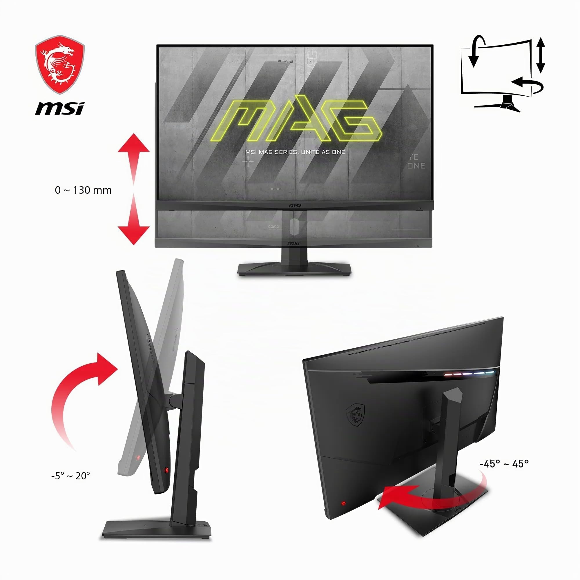 MSI MAG321QR-QD Écran Gaming 31.5" WQHD - Dalle IPS Quantum Dot 2560x1440, 170Hz/1ms, Gamme de Couleurs 140% sRGB, DisplayHDR 400, FreeSync Premium - HDMI 2.0b, DP 1.2a, USB Type-C