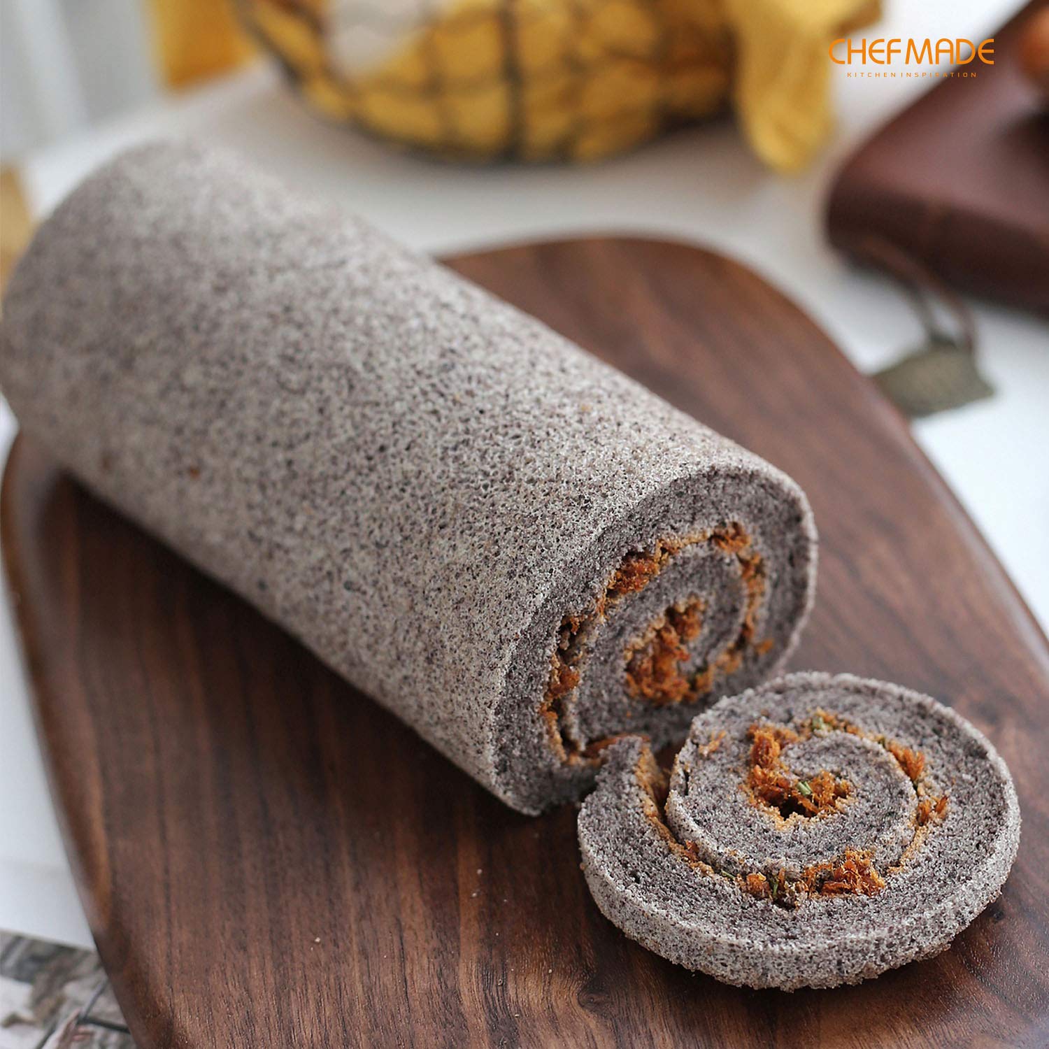 CHEFMADE 11-zoll Backen Blatt Pan, Nicht-Stick Platz Jelly Roll Backformen für Ofen Rösten Fleisch Brot Battenberg Pizzas Gebäck 11.2" x 11.2" x 1.4" (Champagne Gold)