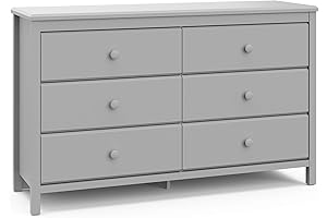 Storkcraft Alpine 6 Drawer Double Dresser (Pebble Gray)