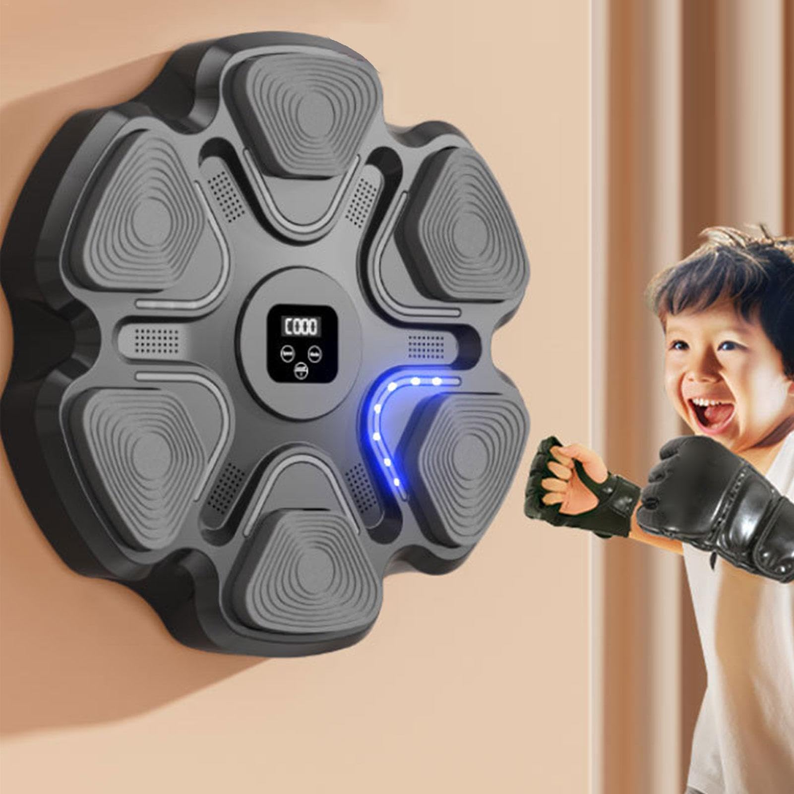 Music Boxing Pad – Macchina da boxe musicale, pad elettronico da parete | Home Smart Boxing Target Workout Machine, messa a fuoco elettronica per allenamento di agilità boxe digitale, punzonatrice