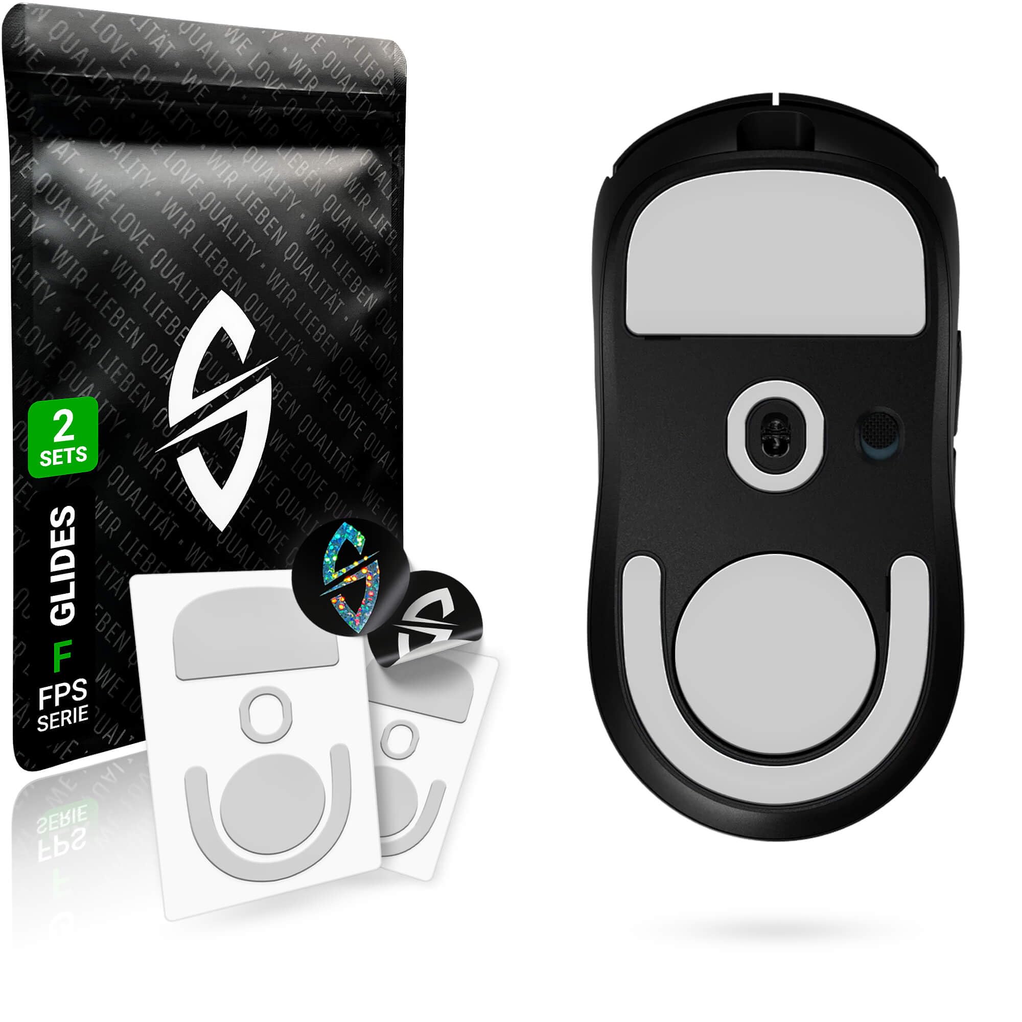 SensoryBoost DPS Glides Per Razer Viper V3 Pro (2 Set) - Piedini Mouse In PTFE 0,8mm, Bordi Arrotondati Per Minimo Attrito, Accessori Gaming