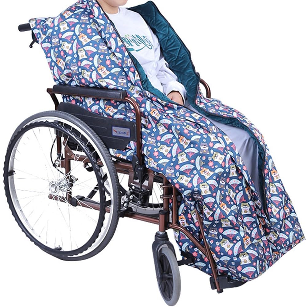 Manta Gruesa Y Suave para Silla De Ruedas,Impermeable con Forro Polar Saco De Invierno Resistente Al Viento Ideal para Adultos Y Personas Mayores En Sillas De Ruedas
