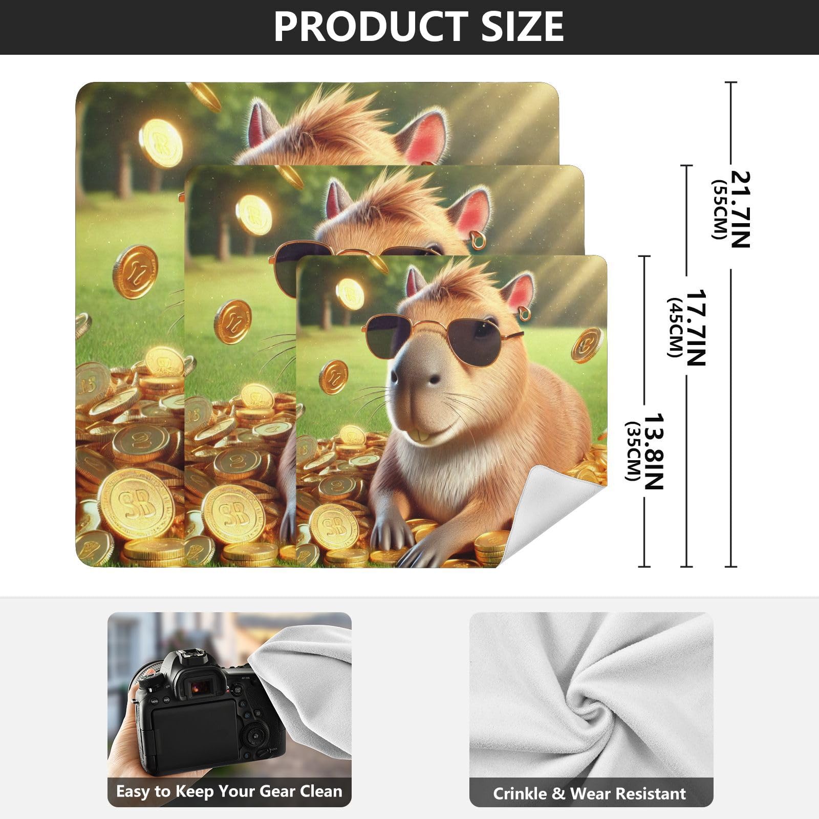 Joko Ivery Capybara Coins Self-adhesive Cloth 17.7