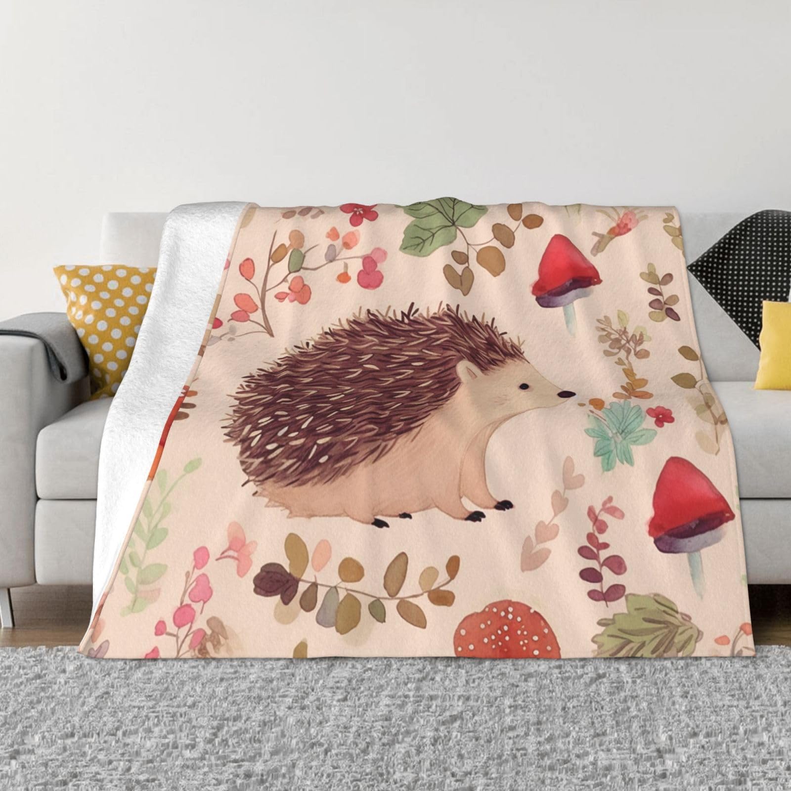 JUZGTSIT Coperta con panda rosso, morbida e accogliente, simpatica coperta con panda rosso, decorazione ultra calda in pile leggero per tutte le stagioni, coperta pelosa, regalo per ragazze, donne