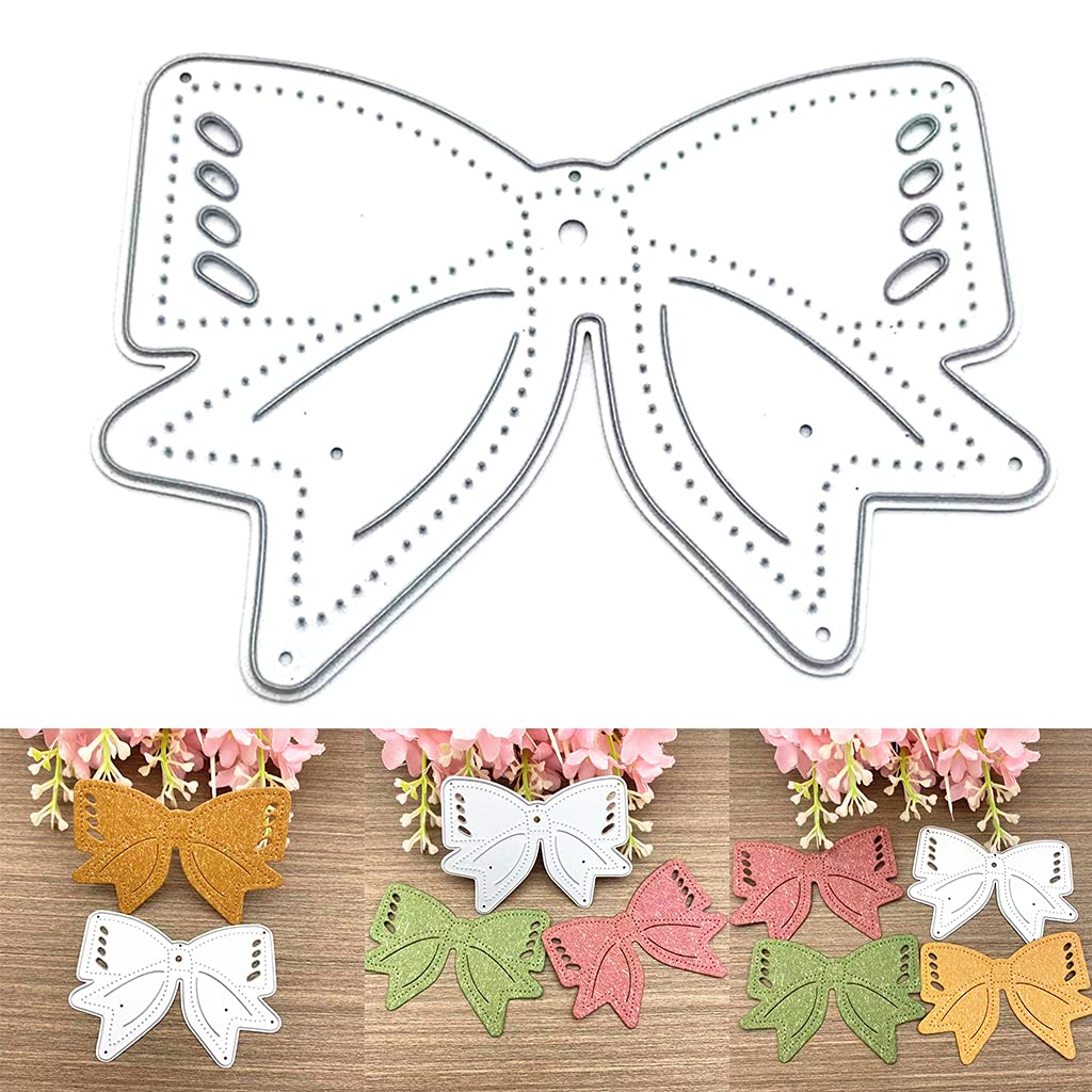 Set 2 Fustelle Metalliche A Fiocco - Per Taglio E Goffratura Fai Da Te, Scrapbooking, Biglietti Decorativi - 3
