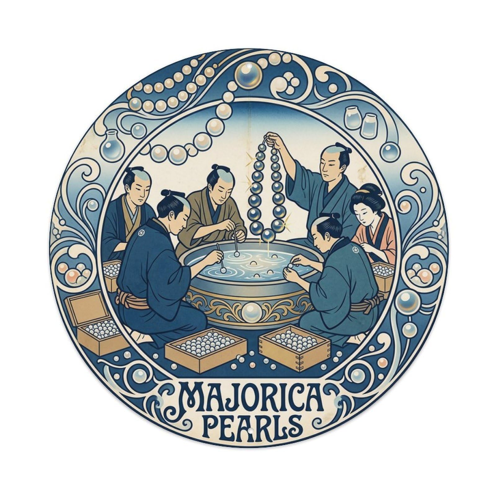 Mallorca Pearls Manacor Seaside Journey Village Travel Metal Tin Sign