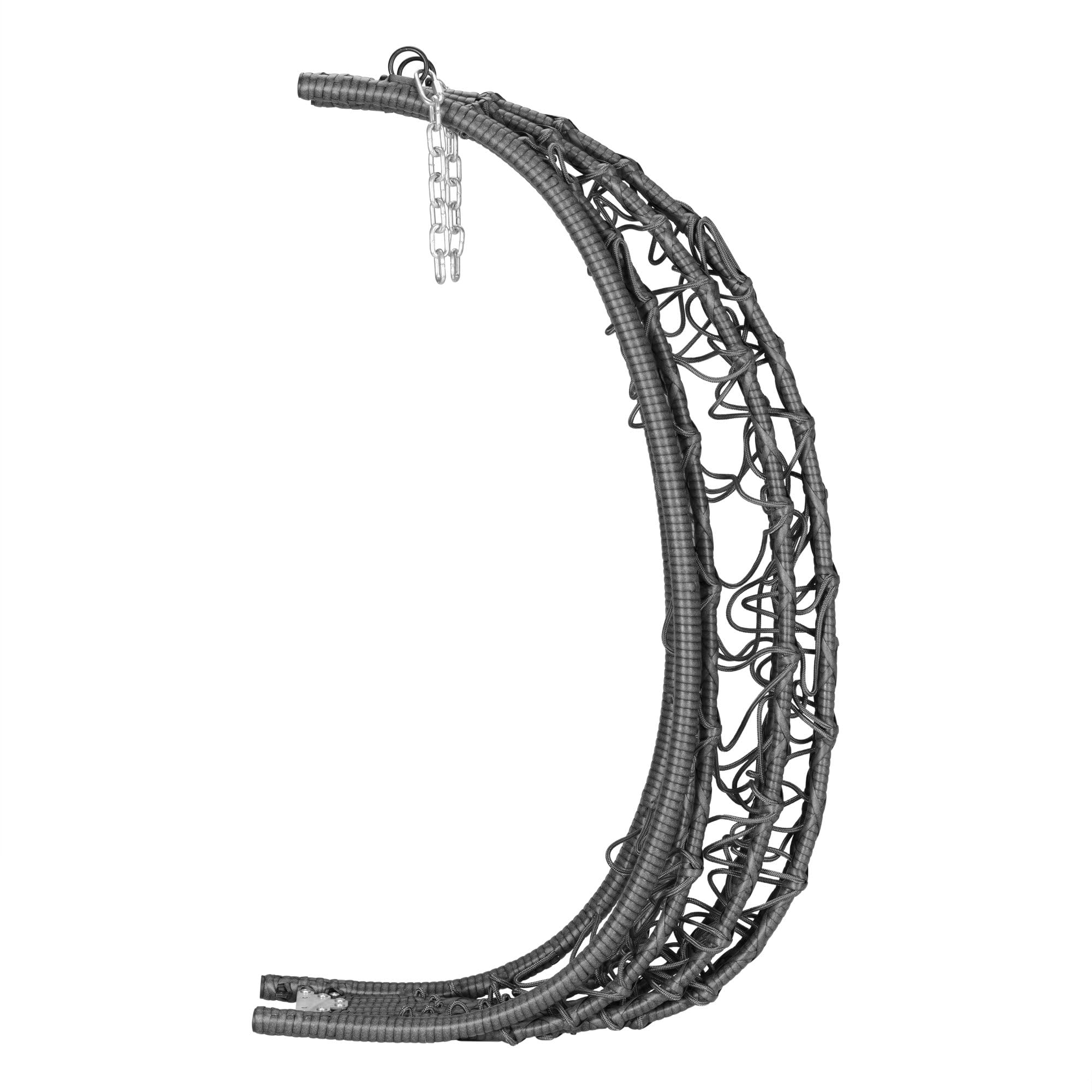 Poltrona sospesa con telaio | antracite | altalena sospesa per interni ed esterni | incl. cuscino e imbottitura | poltrona sospesa per balcone esterno altalena da giardino, sedia a dondolo