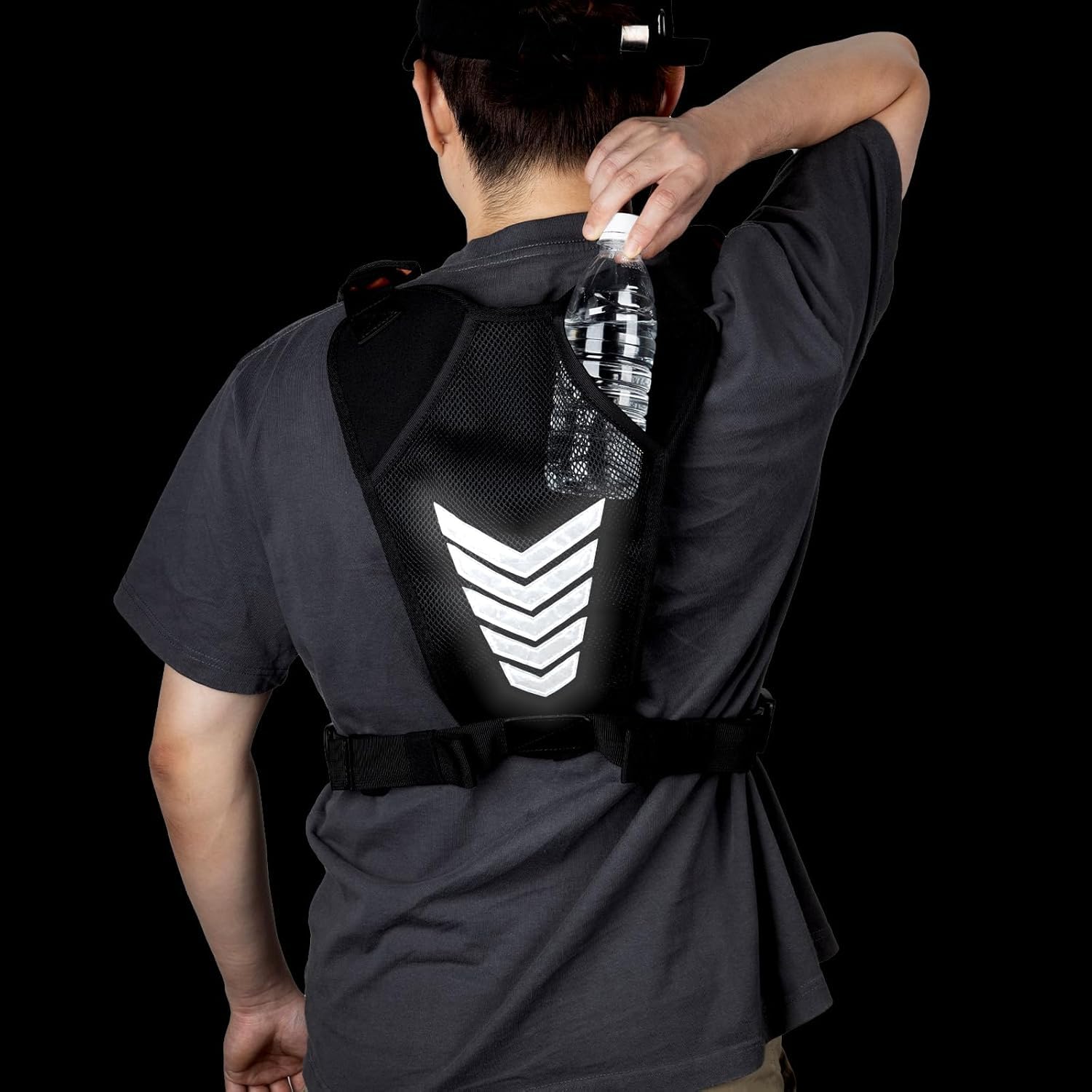 Jueachy Impermeable Chaleco Runing Mujer Hombre: Multifuncional Bolsa de pecho Chaleco Reflectante Runing Con Tirantes Ajustables Para Gimnasio Correr Entrenar