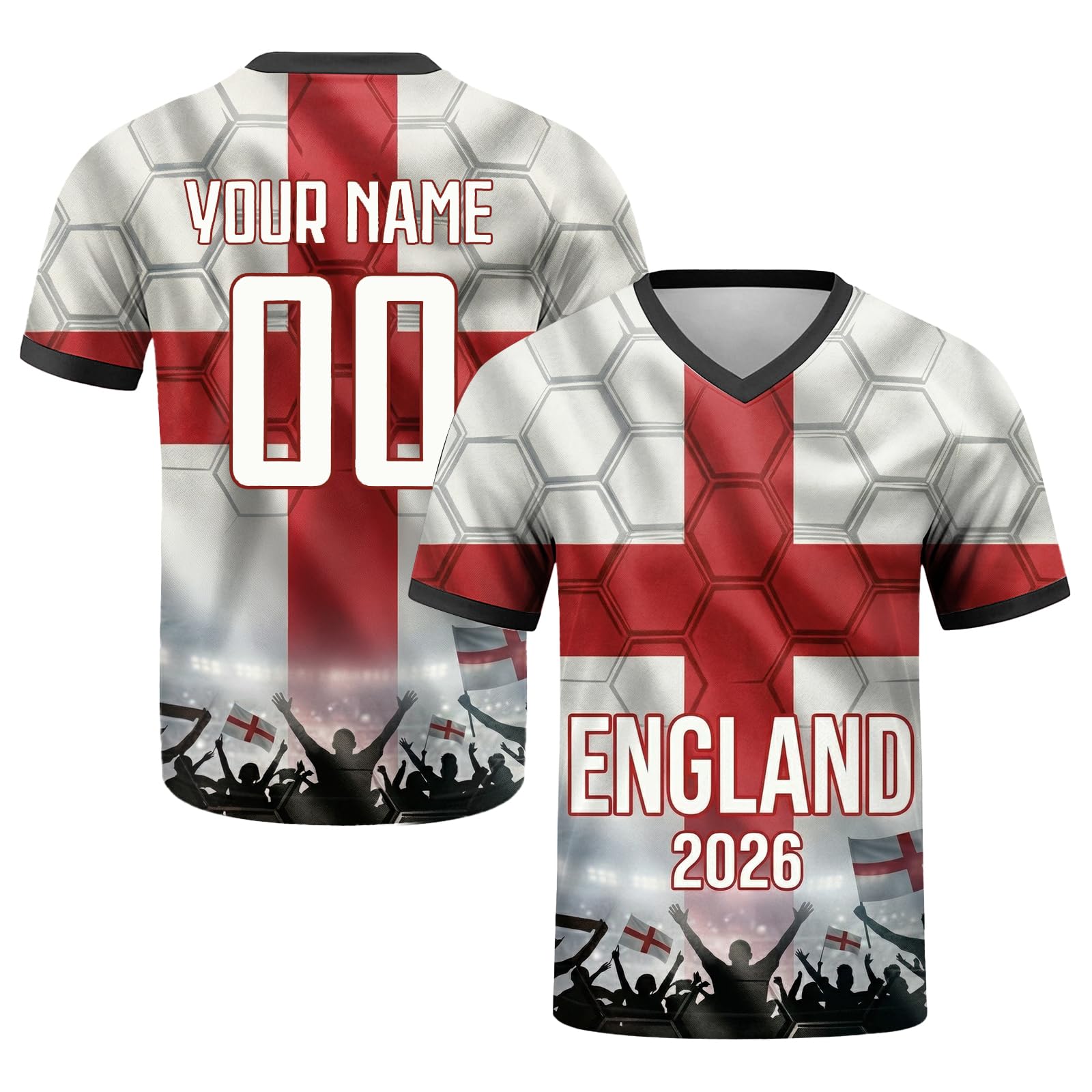 Seguire Personalised Football Shirt 2026 World Football Jersey Custom Name Number Jersey Customisable Fan Top for Men Women Kids