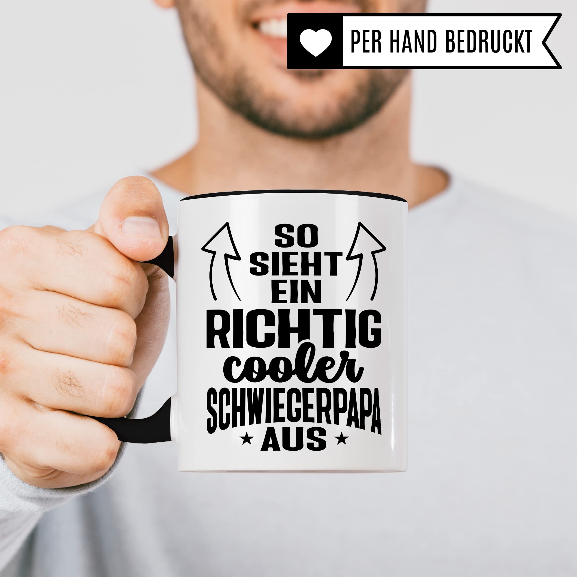 Lieblings-Schwiegerpapa Tasse – Beidseitig Bedruckt, 300 Ml, Spülmaschinenfest, Perfektes Geschenk