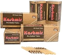 Vista 9 de Kashmir Tubos de cigarrillos – 200 unidades tamaño King – Tubos sin blanquear tamaño King 3.307 in con filtro de estrella – Desprendimiento suave