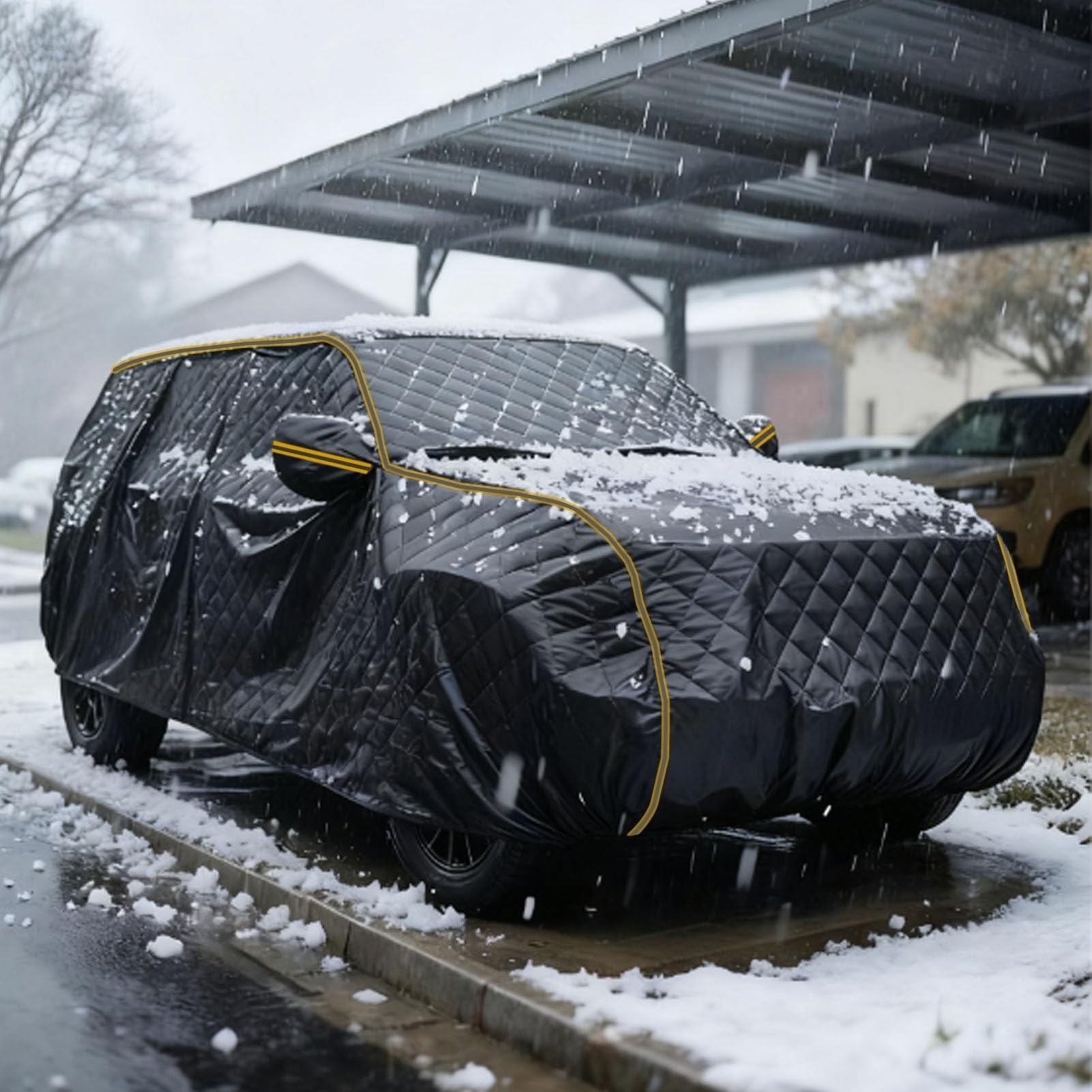 Telo Copriauto Antigrandine compatibile con EVO Evo 7 2025 (4340×1770×1330mm),Telo Auto Anti Grandine Per Esterno Protettiva Tutte Le Stagioni Protezione Dalla Pioggia E Dal Sole Graffi, Polvere