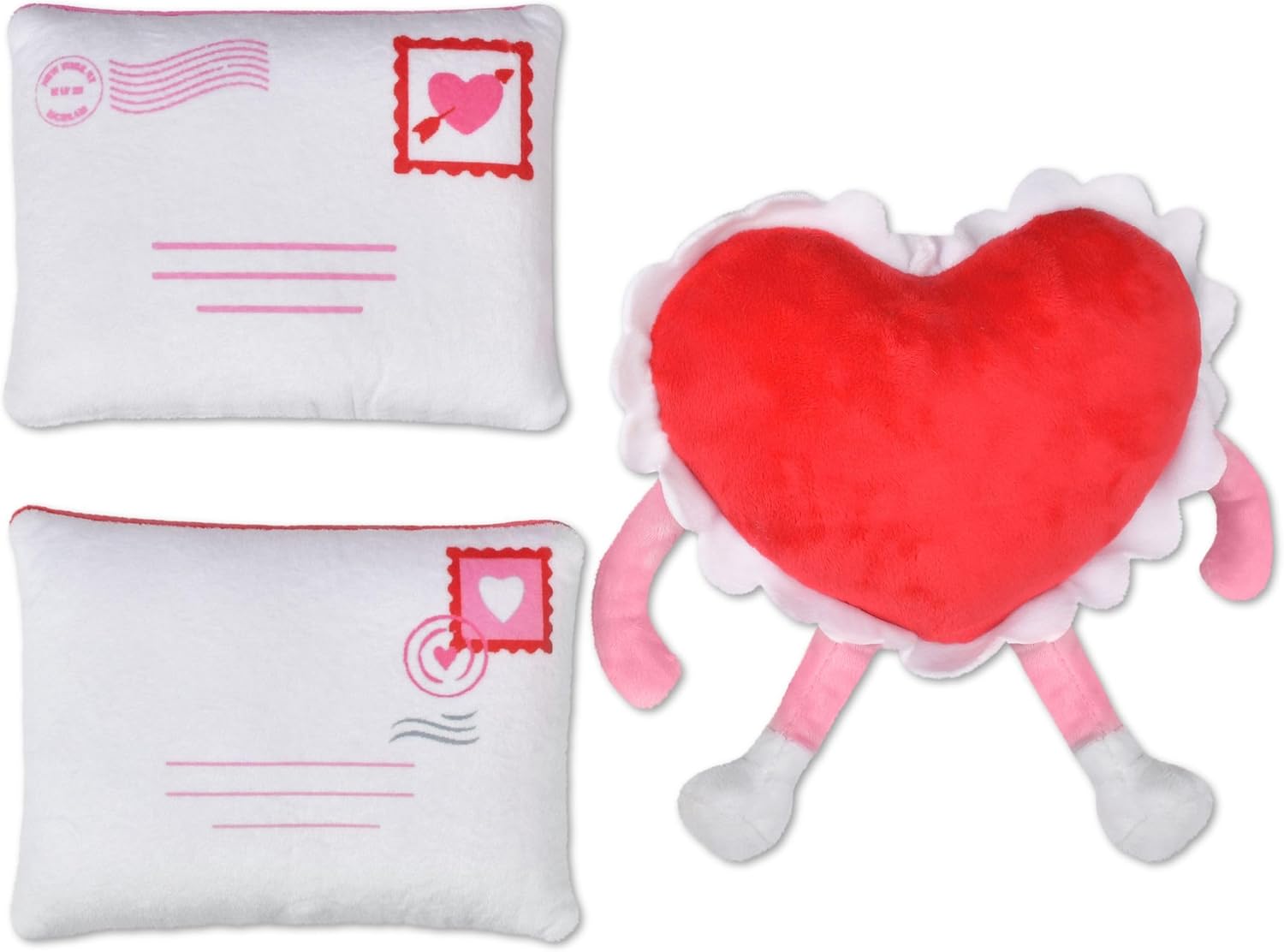 iscream Kawaii Love Notes Fleece Play Pillow Set with Embroidered Accents for All Ages