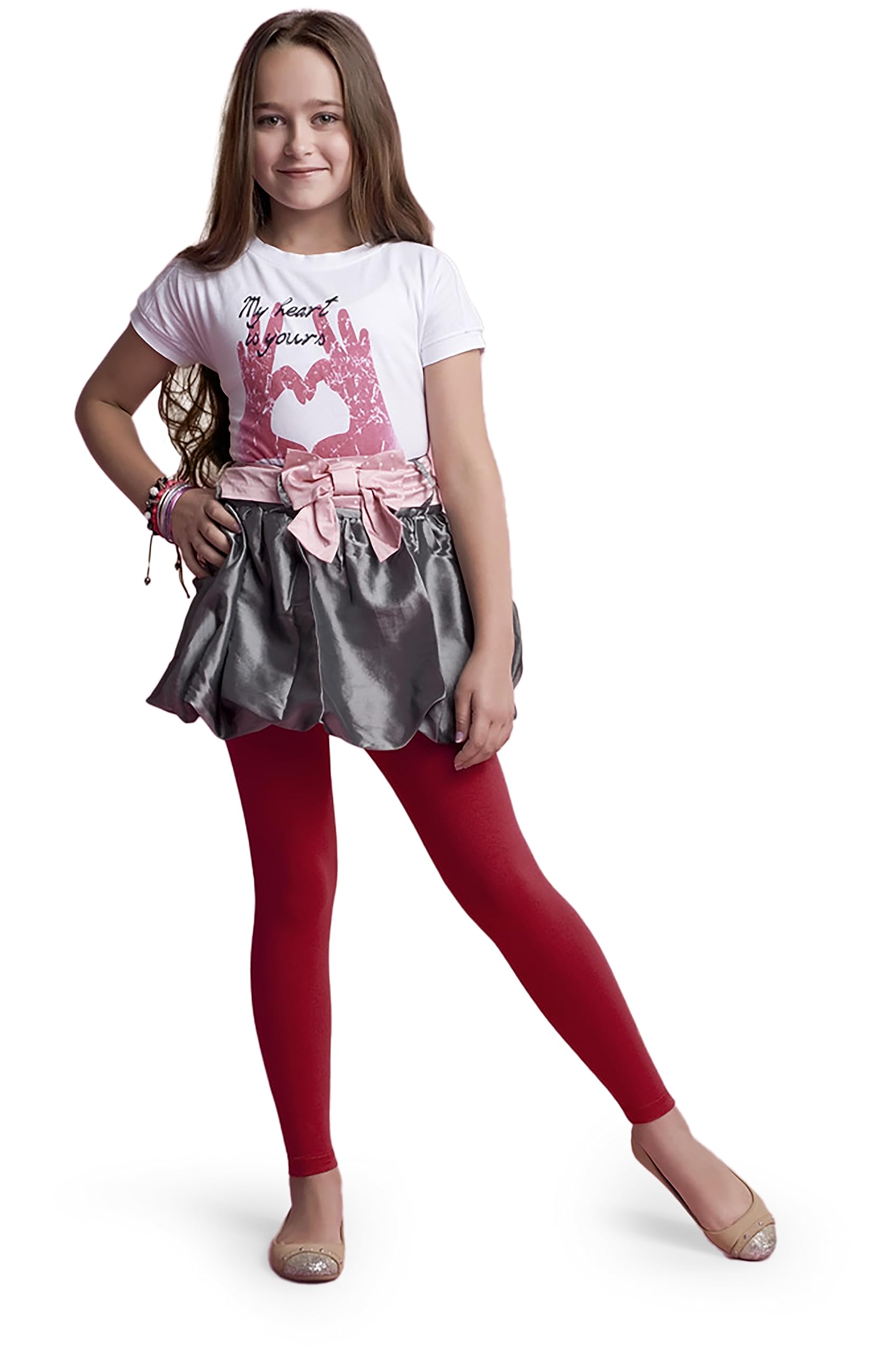 infatti Leggings in Cotone per Bambina, Pantaloni Morbidi e Comodi per Bambini, Allenamento Casual, Stile Elegante, Abbigliamento Basic Zoe