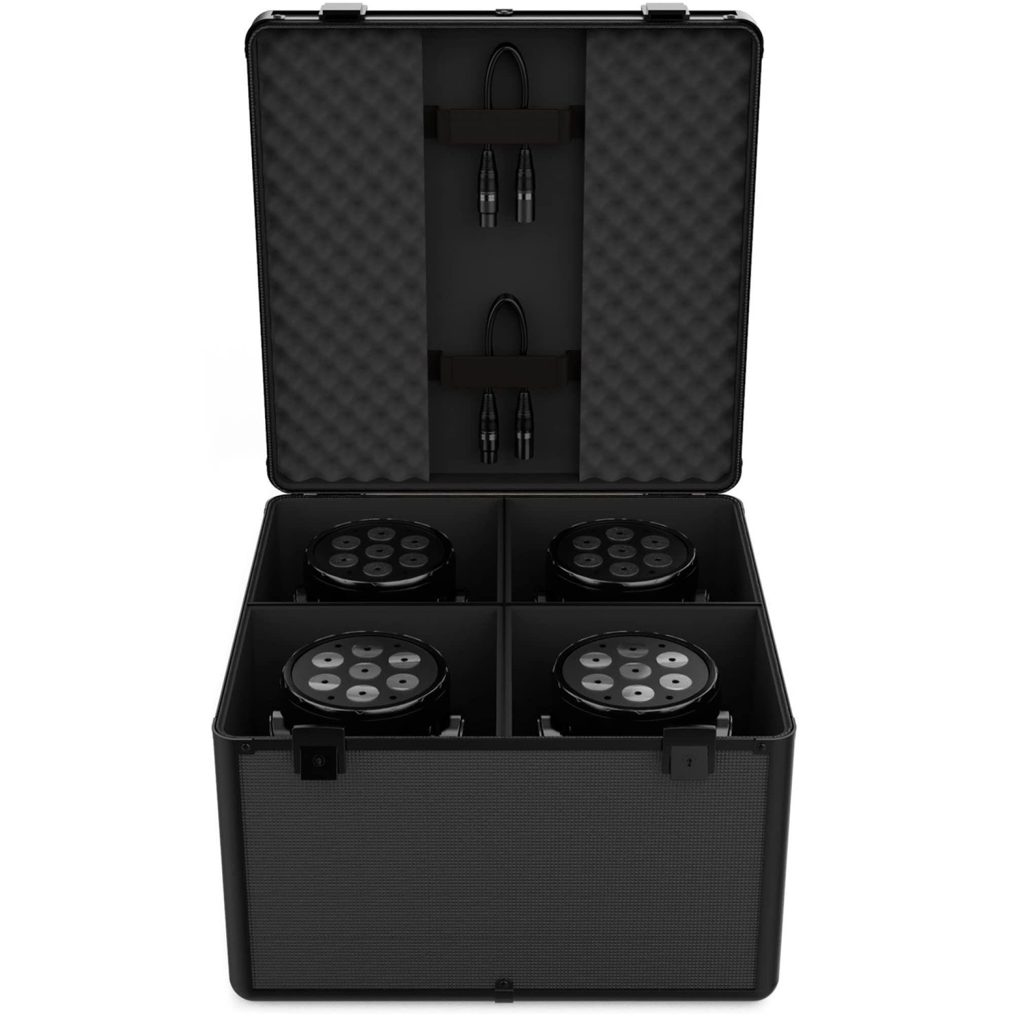 Audibax Pro-PAR Maleta Flight Case para 4 Focos PAR 56 y Cabezas Móviles (LM70, Iowa 70, Boston)