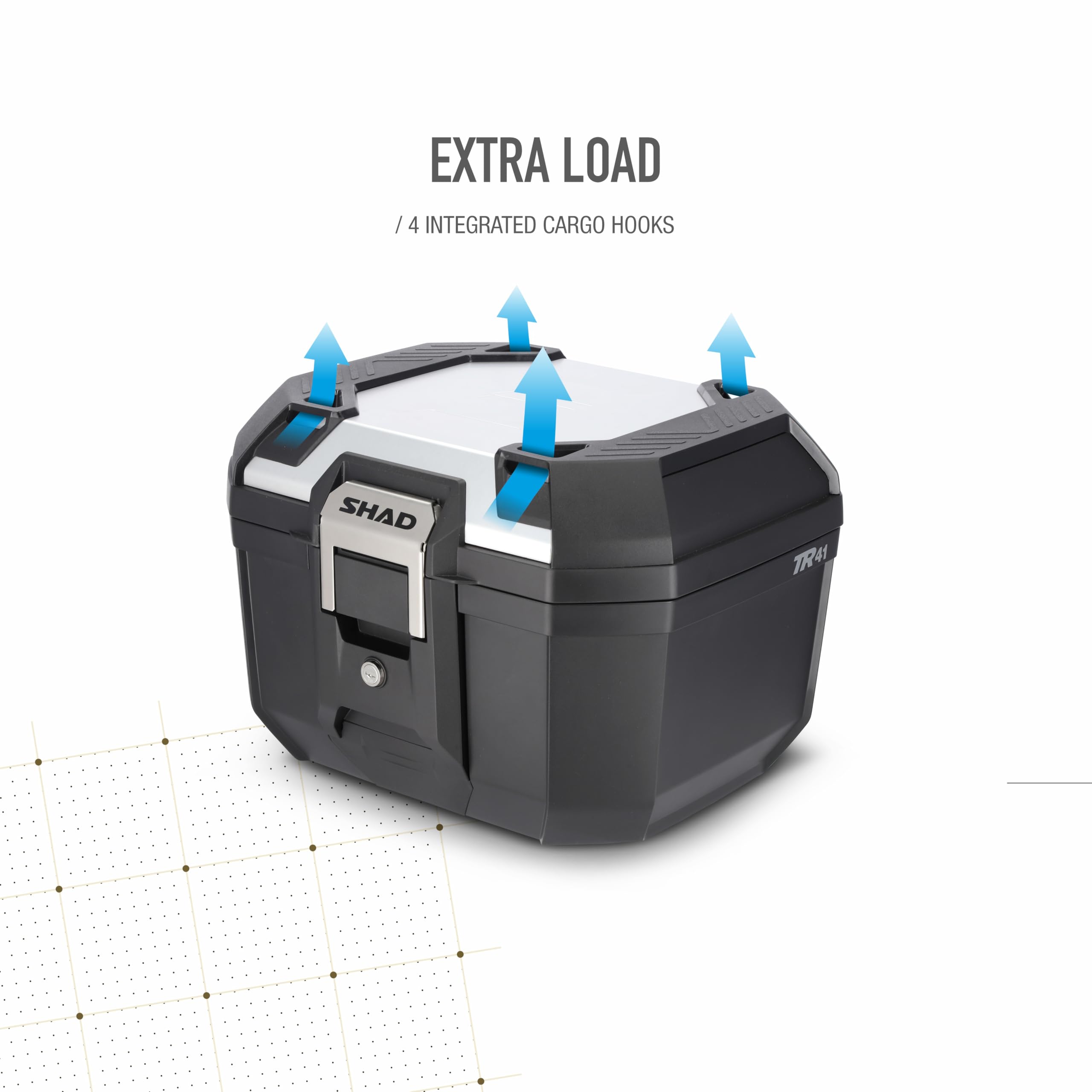 TOP CASE TR41 Terra ALUMINIUMFARBEN, Black