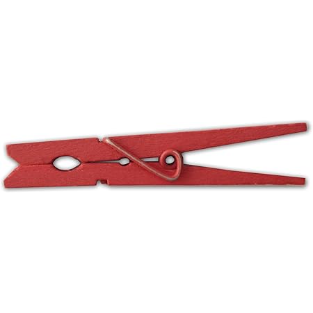 LWR CRAFTS Wooden Large Clothespins 3-5/16" 8.4cm 30 Pieces Per Pack (Red)