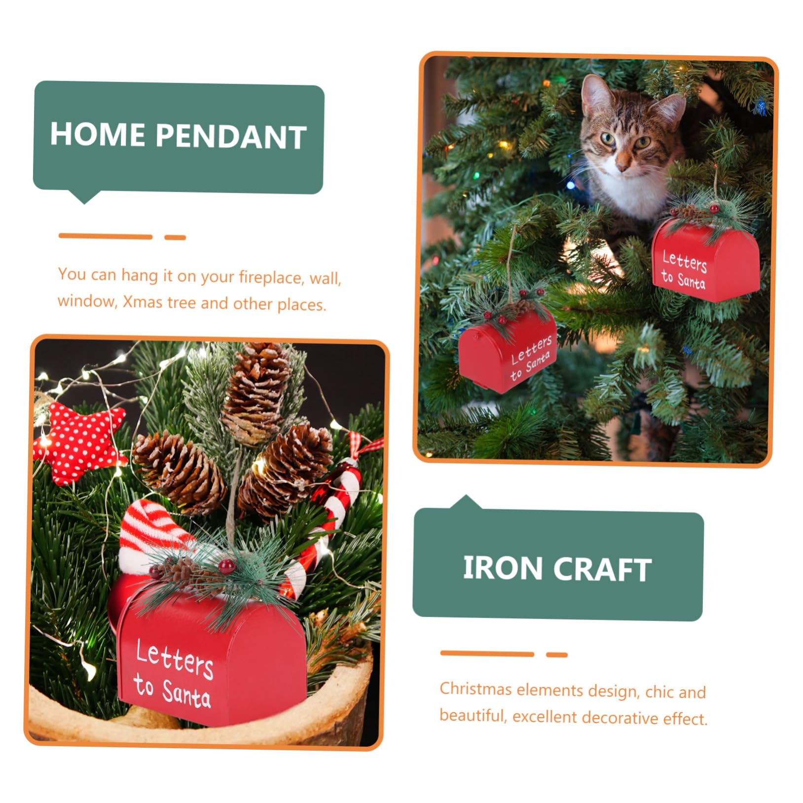 OUNONA 6stücke Metall Weihnachtsbaum Dekoration Für Festliche Anlässe Kreatives Design Für Kamin Und Fenster Robustes Eisen Und Plastik Material Für Freunde Und Familie