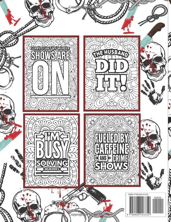 Murder Mystery Coloring Book - Fun True Crime Gift for Fans - Image 2