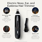 MANSCAPED® Le président PRO Rasoir de visage en fioul électrique pour hommes & Noyau de mauvaises herbes 3.0 PRO Nez double-lame, oreille & Trimeur des cheveux des sourcils – SkinSafe® & FlexAdjust Technologie, Serrures de voyage, Étanche