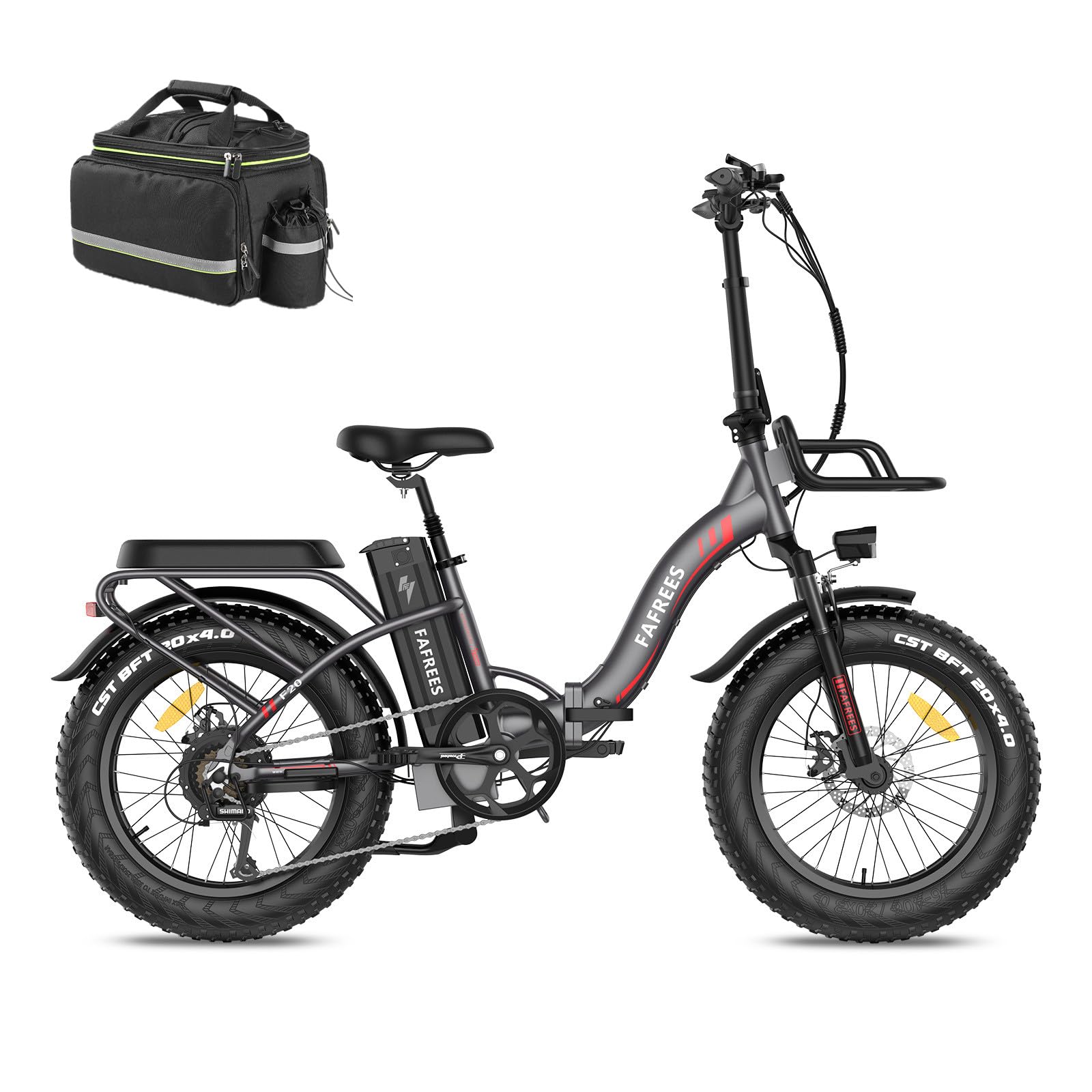 Fafrees E Bike für Männer Frauen, 20 Zoll Elektrofahrrad Faltrad mit 48 V 22.5 Ah herausnehmbarem Akku, 4.0 Fat Tyre Mountain E-Bike mit 7S Gängen, F20 Max