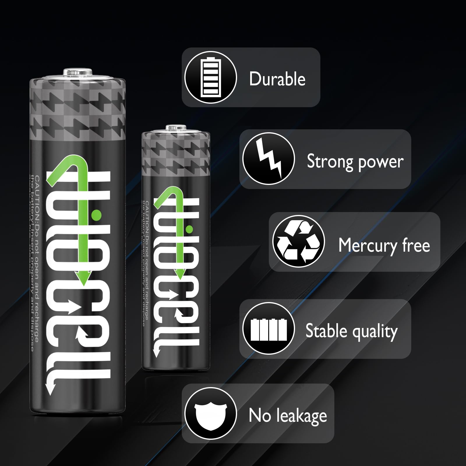 hilocell AA Batteries 24 Pack, Double A Alkaline Batteries Bulk Heavy Duty, 10-Year Shelf Life, Long-Lasting 1.5V for TV Remote Control, Toys, Flashlights, PC Mouse - 24 Count