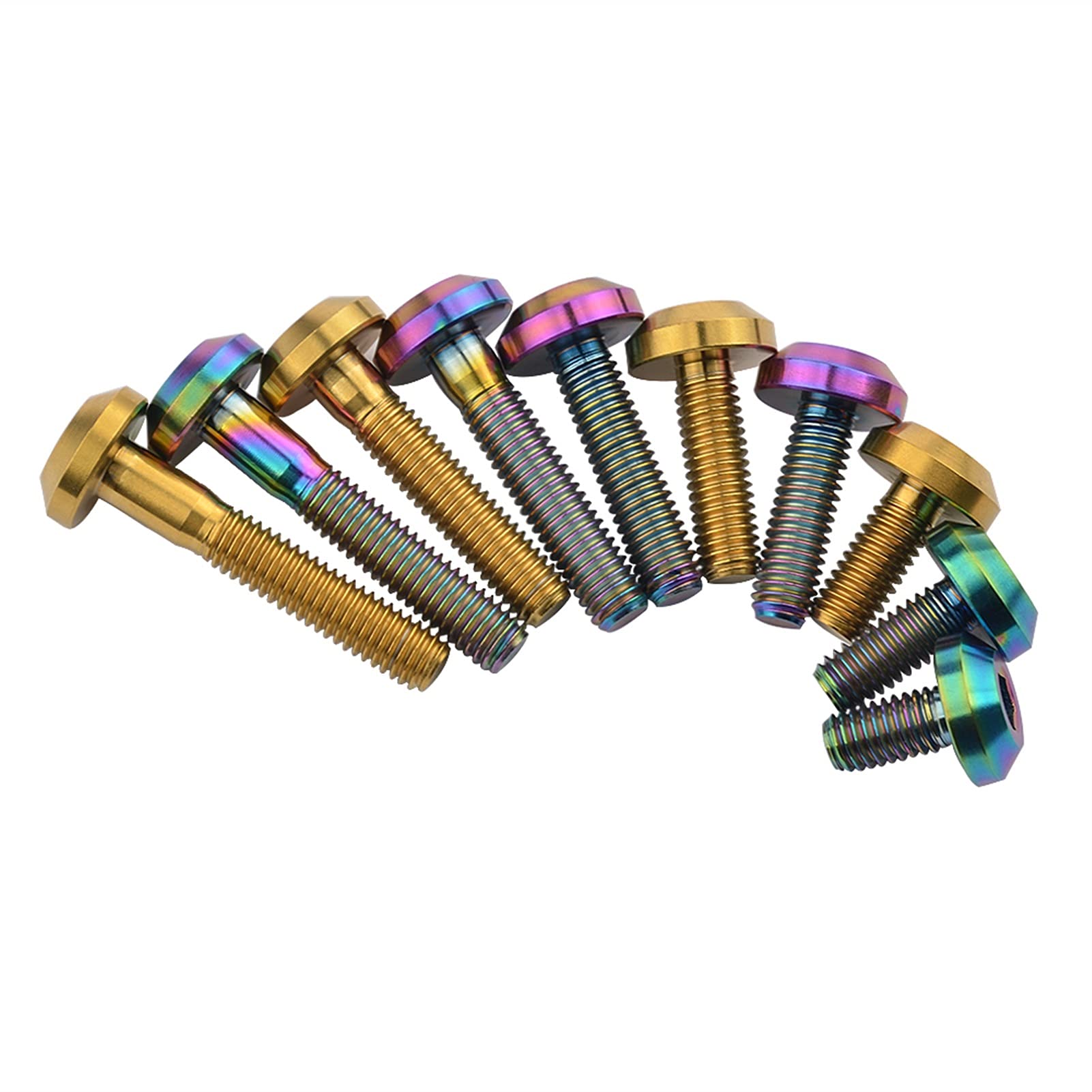 4 Viti Bulloni Moto In Lega Titanio Tono Oro - M6 X 35mm Per Fissaggi Resistanti - Foto 4