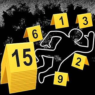 15 Pcs Evidence Markers Crime Scene Markers Tents Crime Scene Decorations Crime Scene Markers Murder Mystery Party Decorations for Kids Adults Detective Game Murder Theme Clue Game Party Decoration