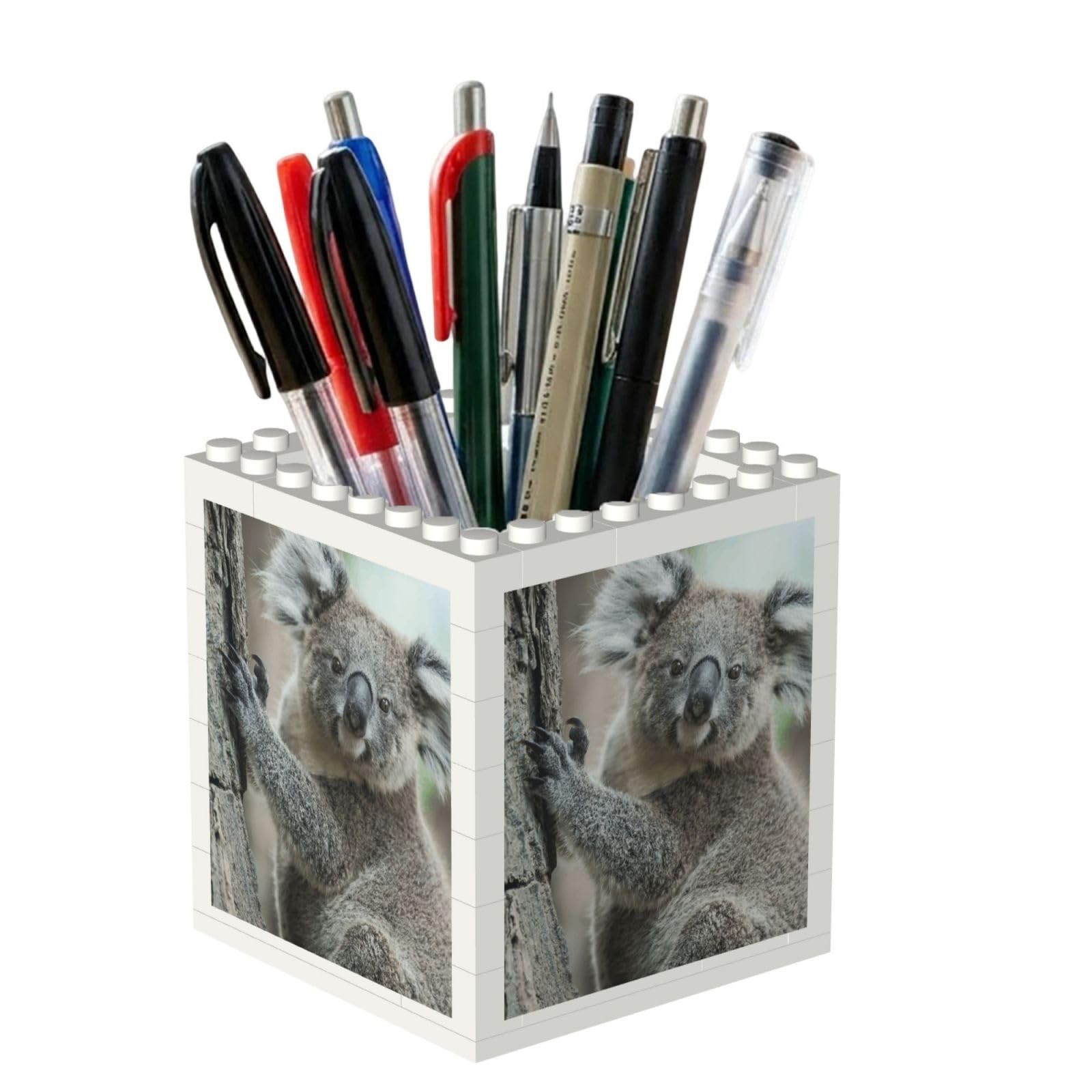Poadnly Koala, Pen Pot Pencil Holder for Office Home School, Compact Desk Organiser for Office Stationery