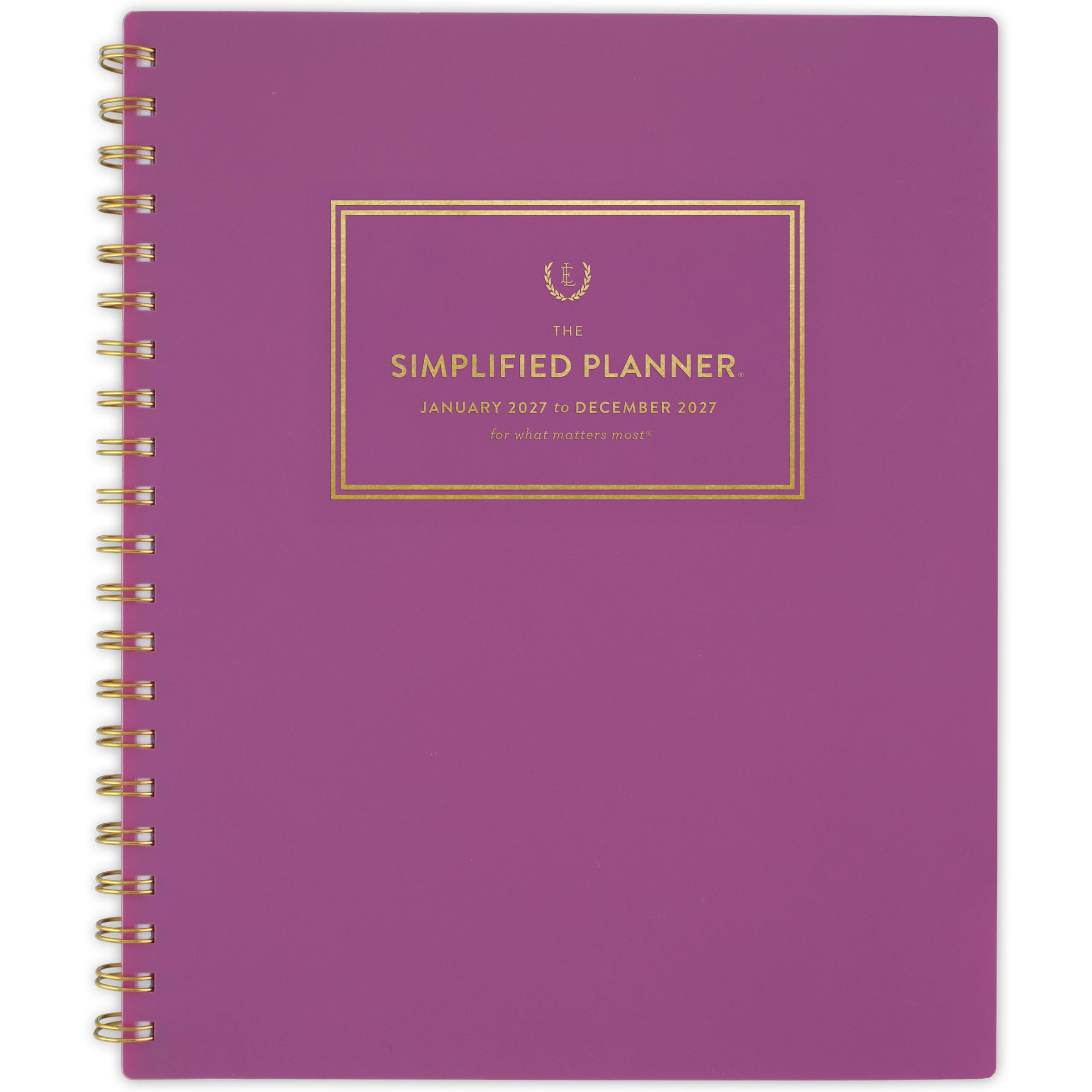 AT-A-GLANCE 2027 Planner, Simplified by Emily Ley, Weekly & Monthly, 8.5" x 11", Nostalgia Pink (EL60-905-27)
