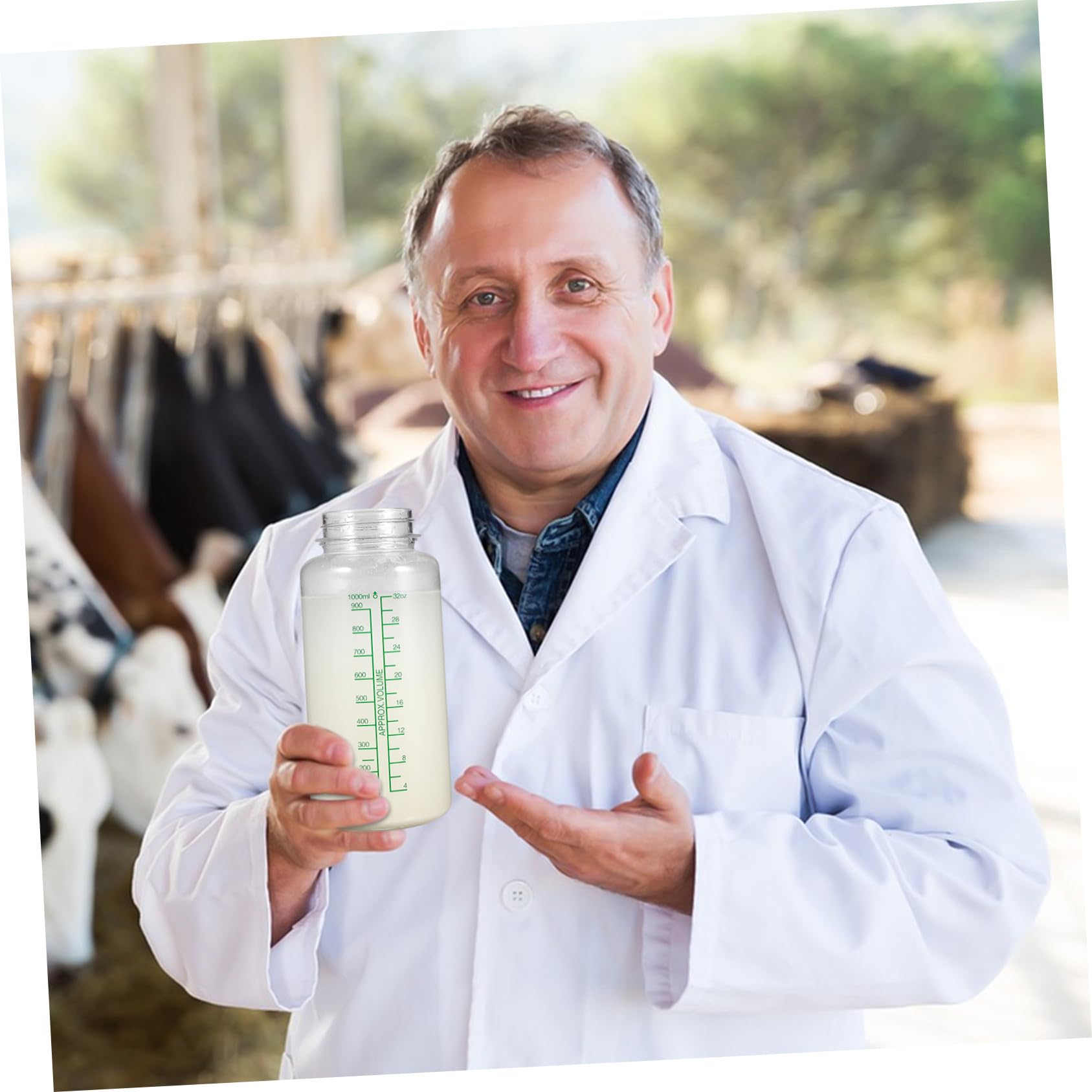 GALPADA Mungitrice Manuale per Bovini in Plastica Spazzola per Pulizia e Bottiglia Facile da Controllare e Pulire per Fattorie di Pecore o Capre