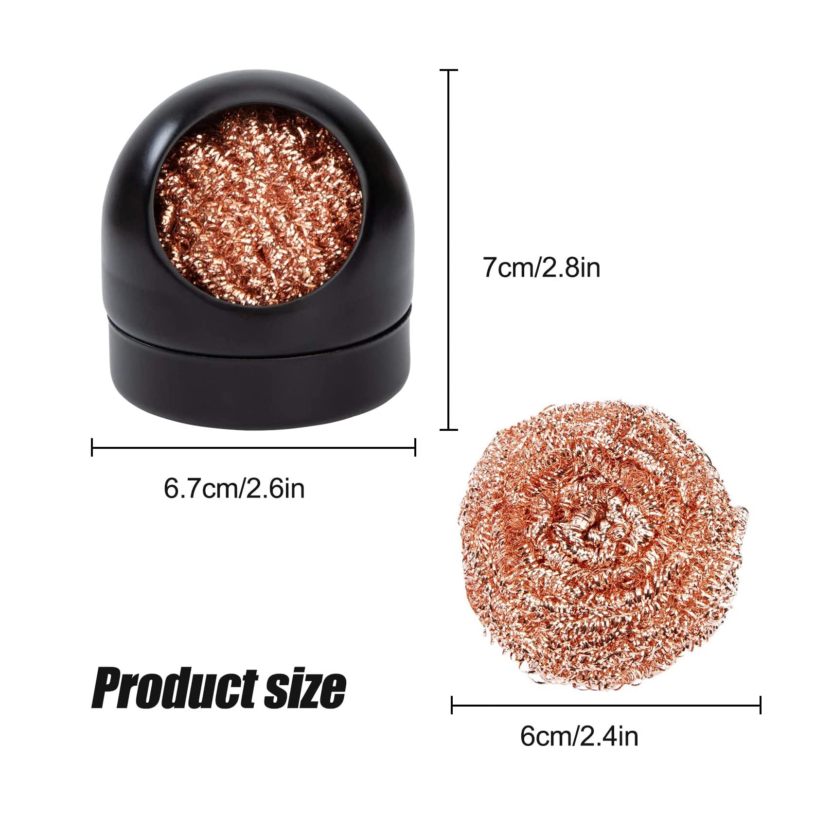 Hsthe Sea Hsthe Sea Soldering Tip Cleaner, Metal Brass Sponge with Holder, Soldering Tip Cleaning Wire - Image 3