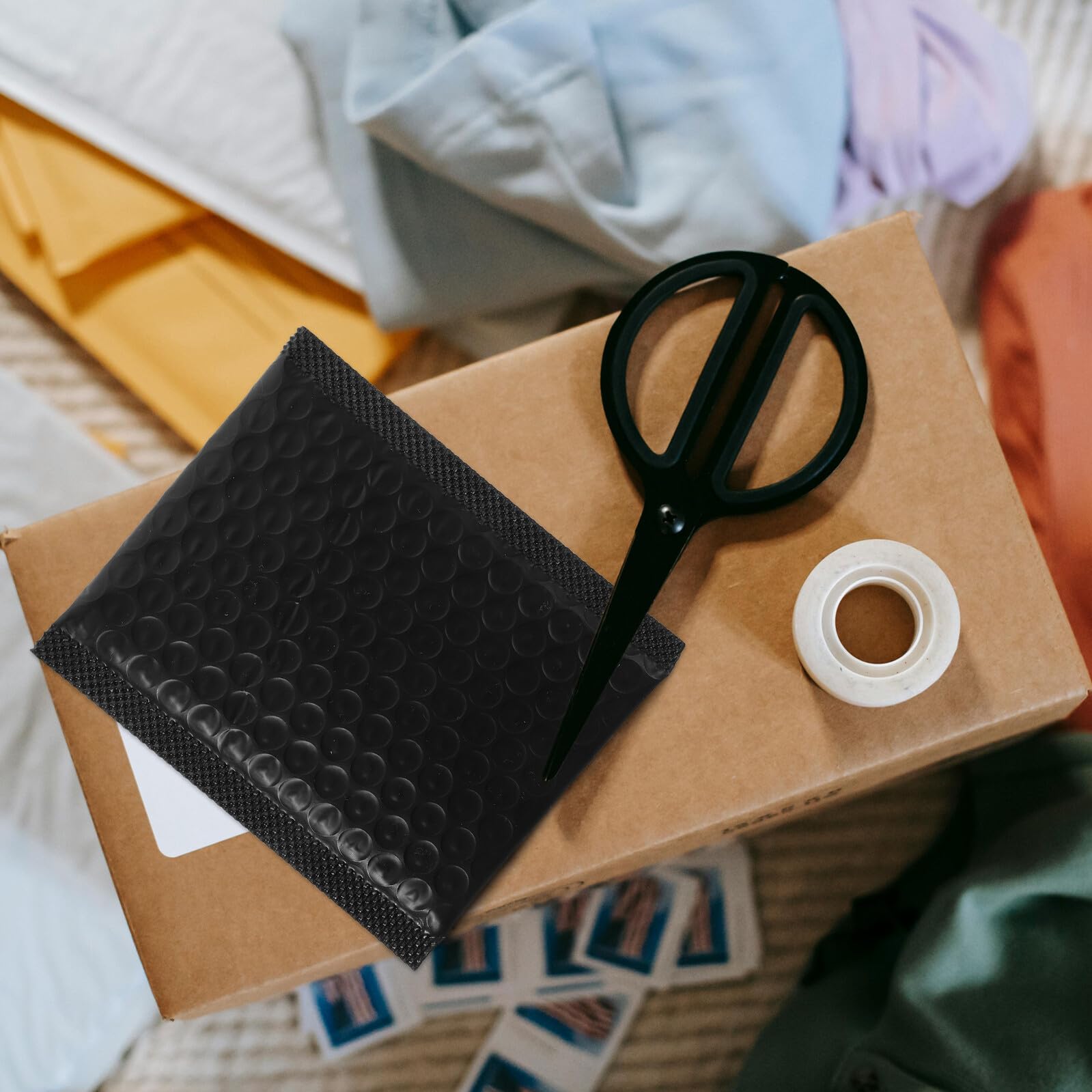 100piezas Bolsas de Correo Autosellables Burbujas Negras de Impermeables y Resistentes Desgarros para Envíos Pequeños y Protección de Paquetes
