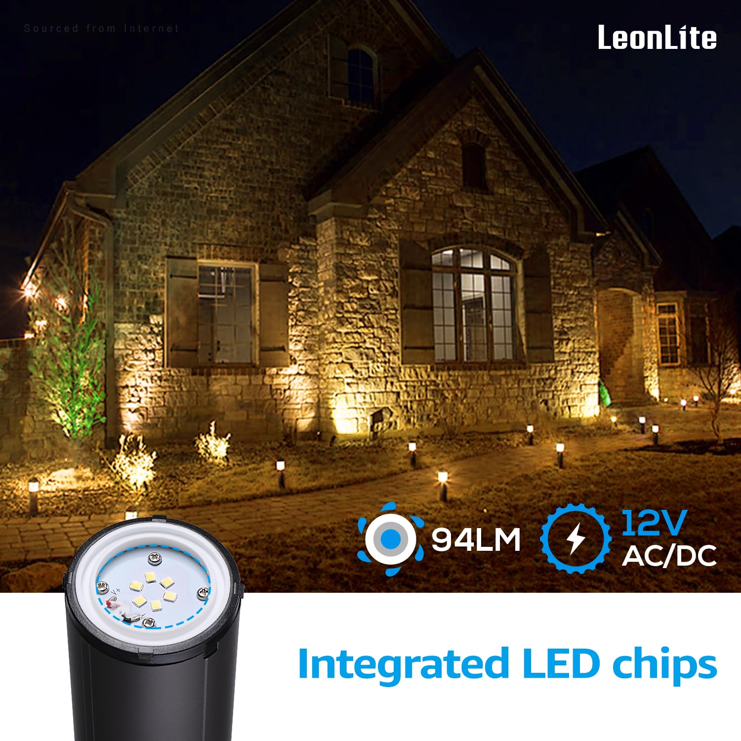 Snapklik.com : 12-Pack Low Voltage Landscape Lights, CRI90+ 3W 12-24V ...