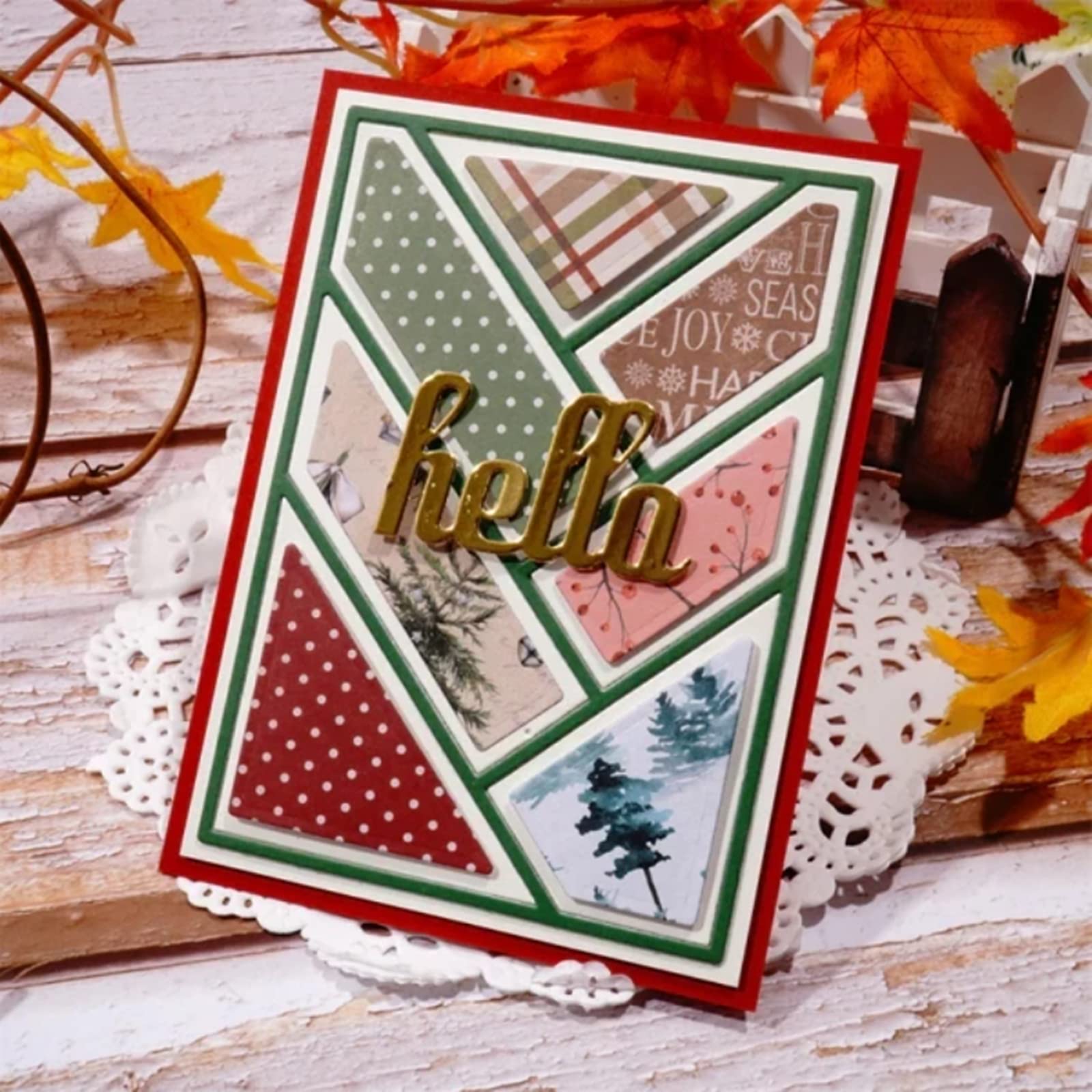 Prostokątna ramka w kratkę, metalowe wykrojniki, prostokątna rama, szablony, DIY, rękodzieło, wykrojniki, do samodzielnego wytłaczania, tworzenia kart, do scrapbookingu,