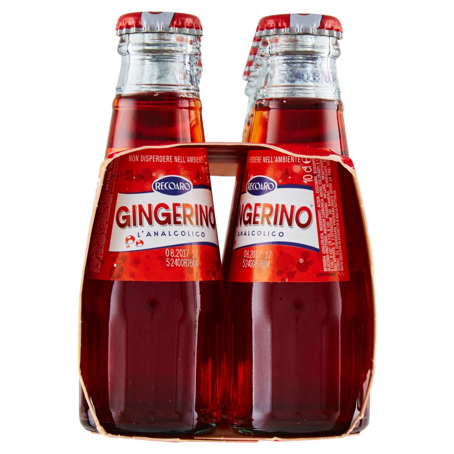Gingerino Recoaro 0505077 Aperitivo antialcohólico, Cl 10 (Cluster) - [Pack de 2]